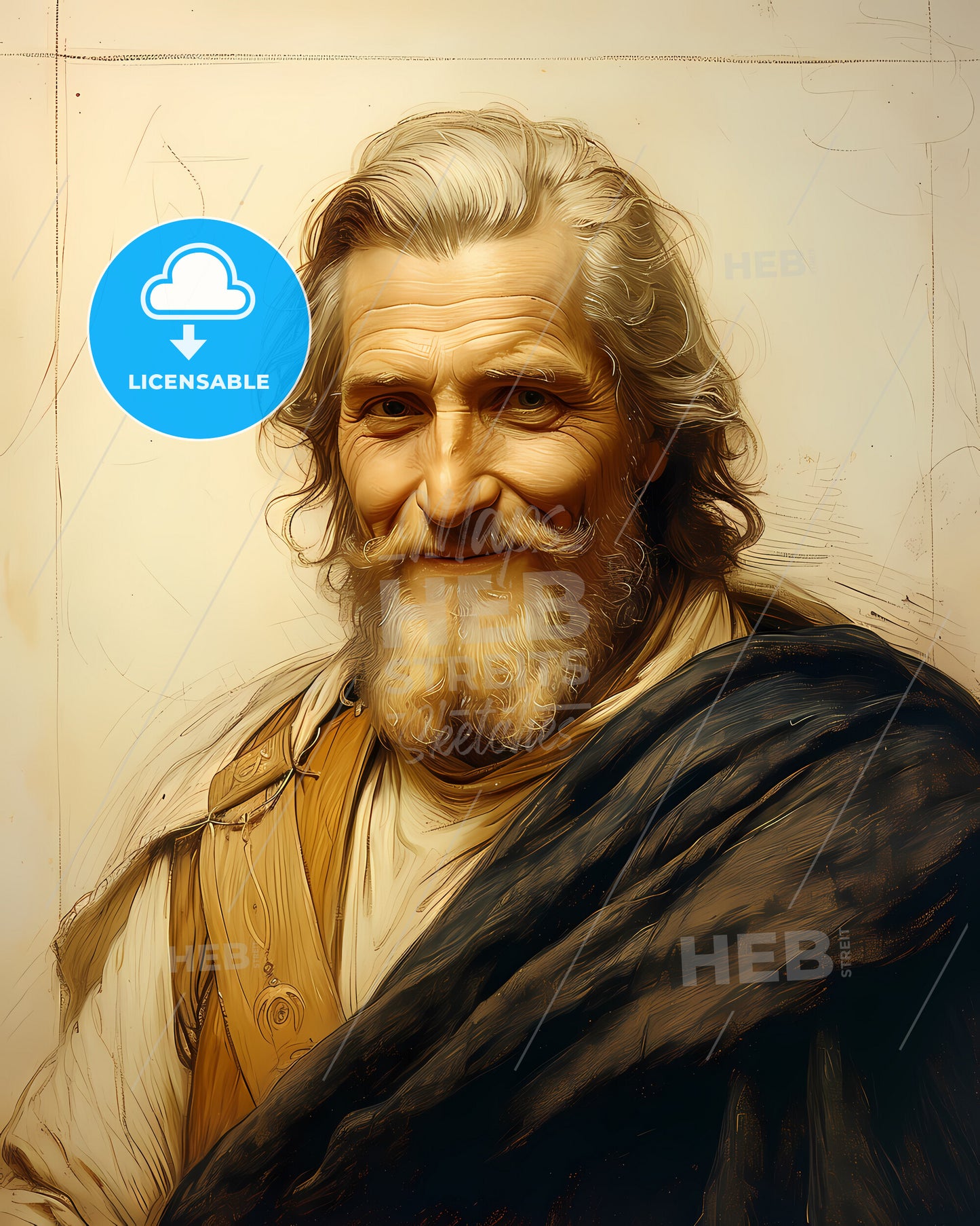 Hrolf, Kraki, c. 6th century - c. 580, a man with a beard and mustache