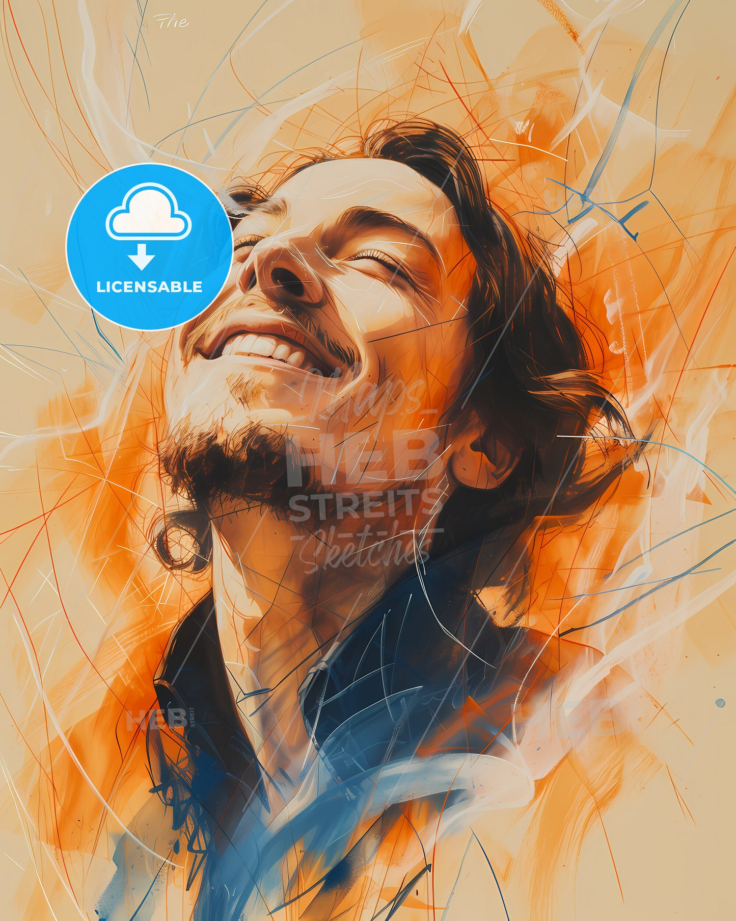 Antonio, Vivaldi, 1678 - 1741, a man smiling with his eyes closed