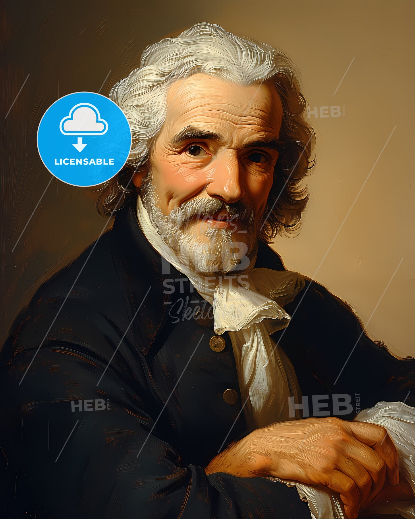 Jonathan, Edwards, 1703 - 1758, a man with white hair and beard