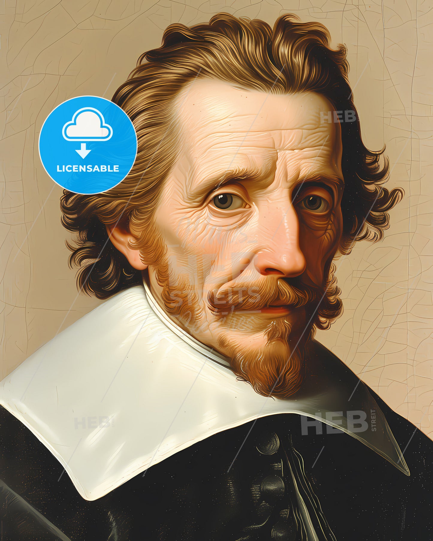 Johannes, Kepler, 1571 - 1630, a painting of a man with a beard