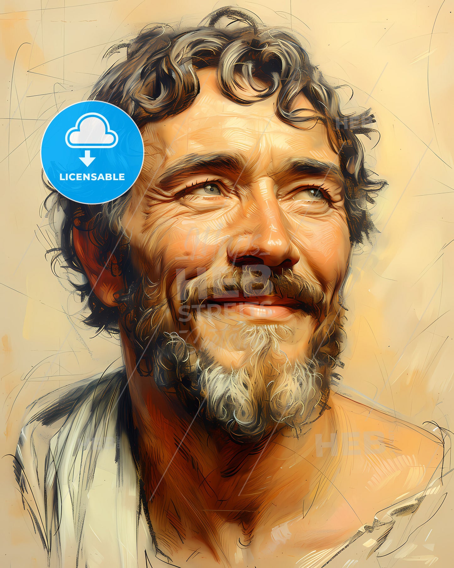 Lucretius, c. 99 BC - c. 55 BC, a man with a beard and mustache