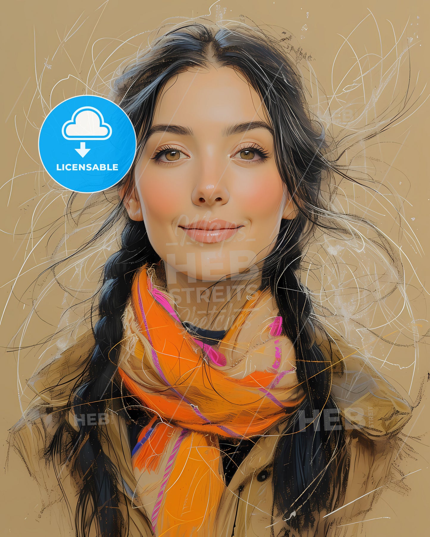 Sacajawea, c. 1788-1812, a woman with long hair and a scarf