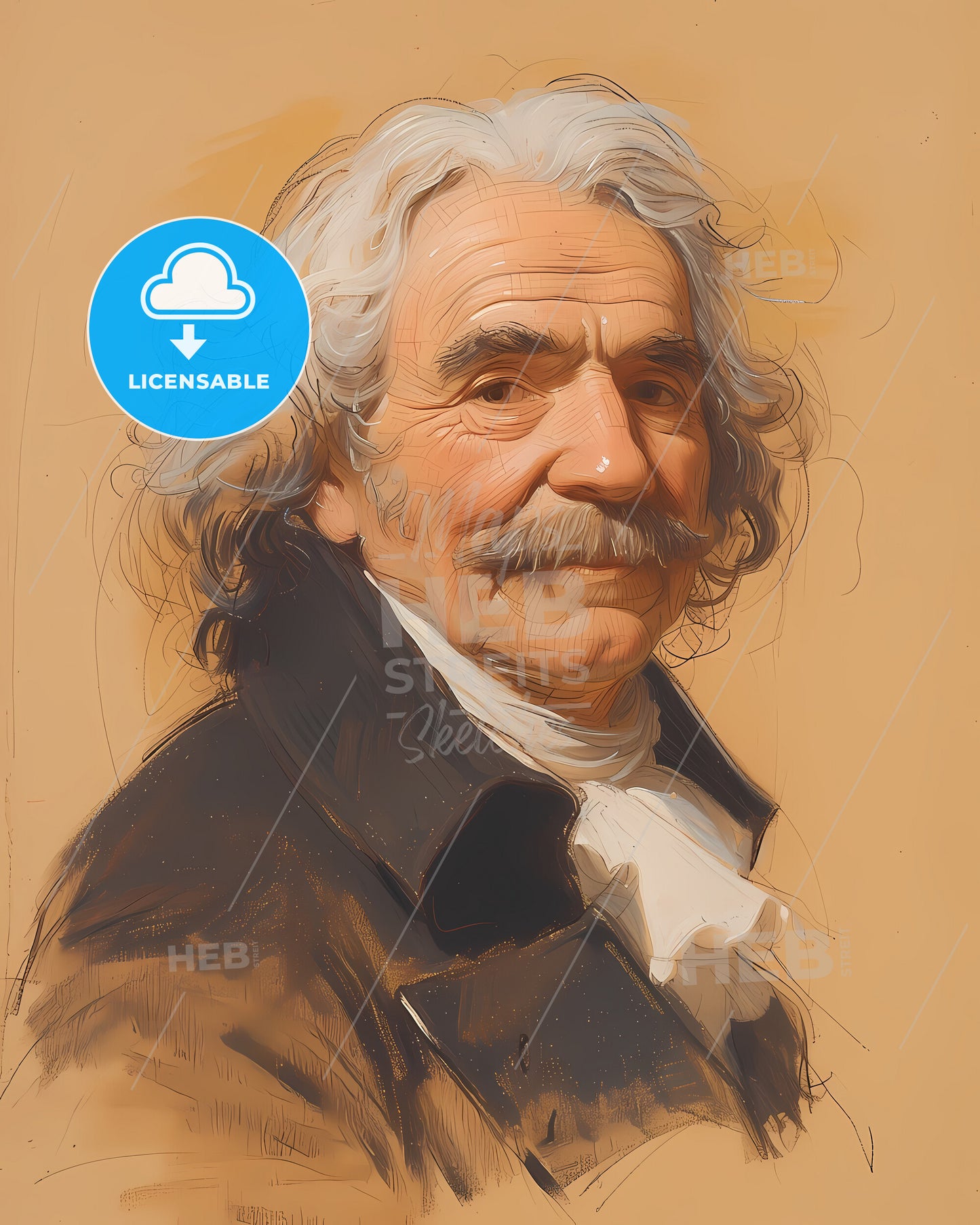 Christiaan, Huygens, 1629 - 1695, a man with a mustache