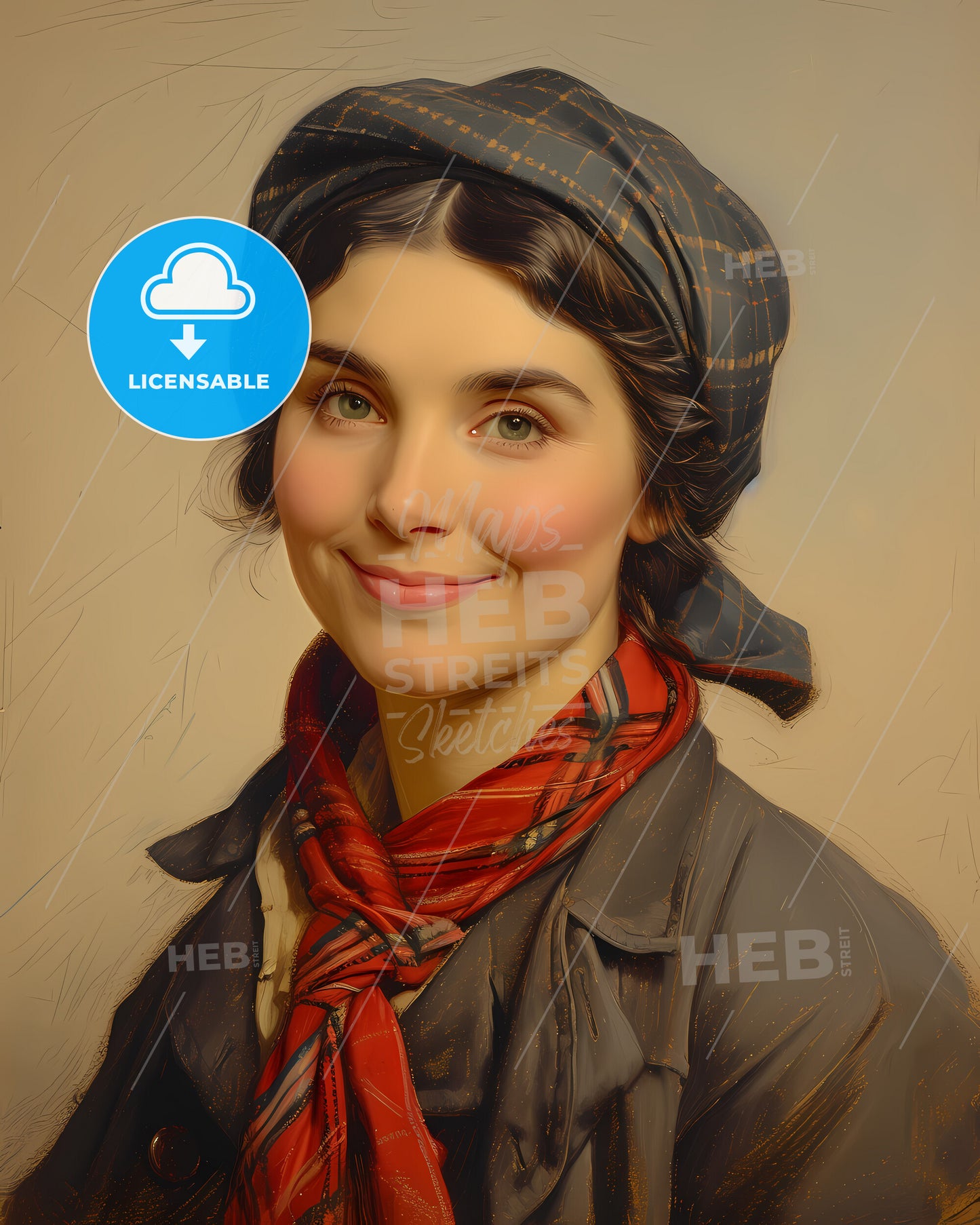 Margaret, Fuller, 1810 - 1850, a woman with a scarf around her head