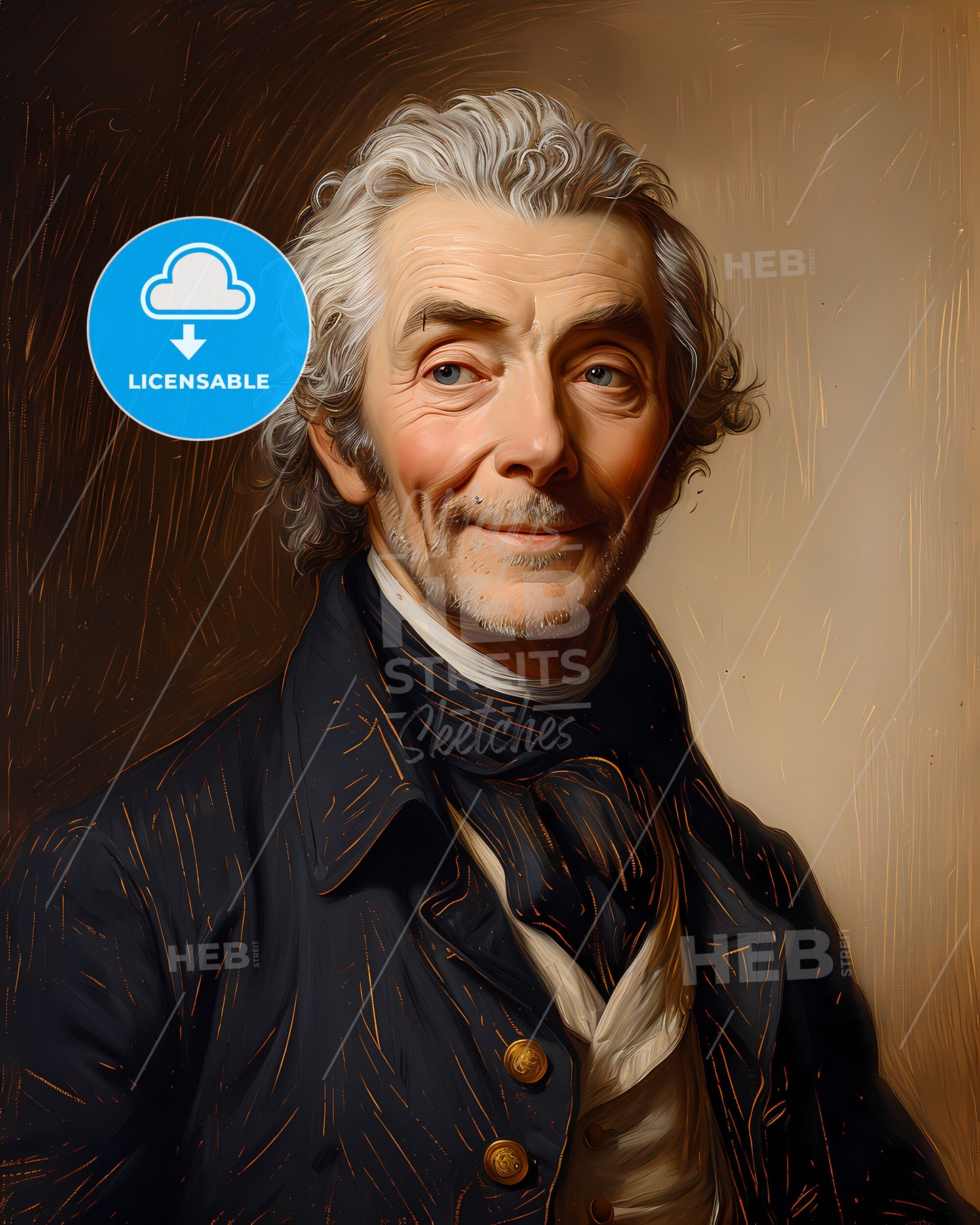 Benjamin, Rush, 1746 - 1813, a man with white hair and a black coat