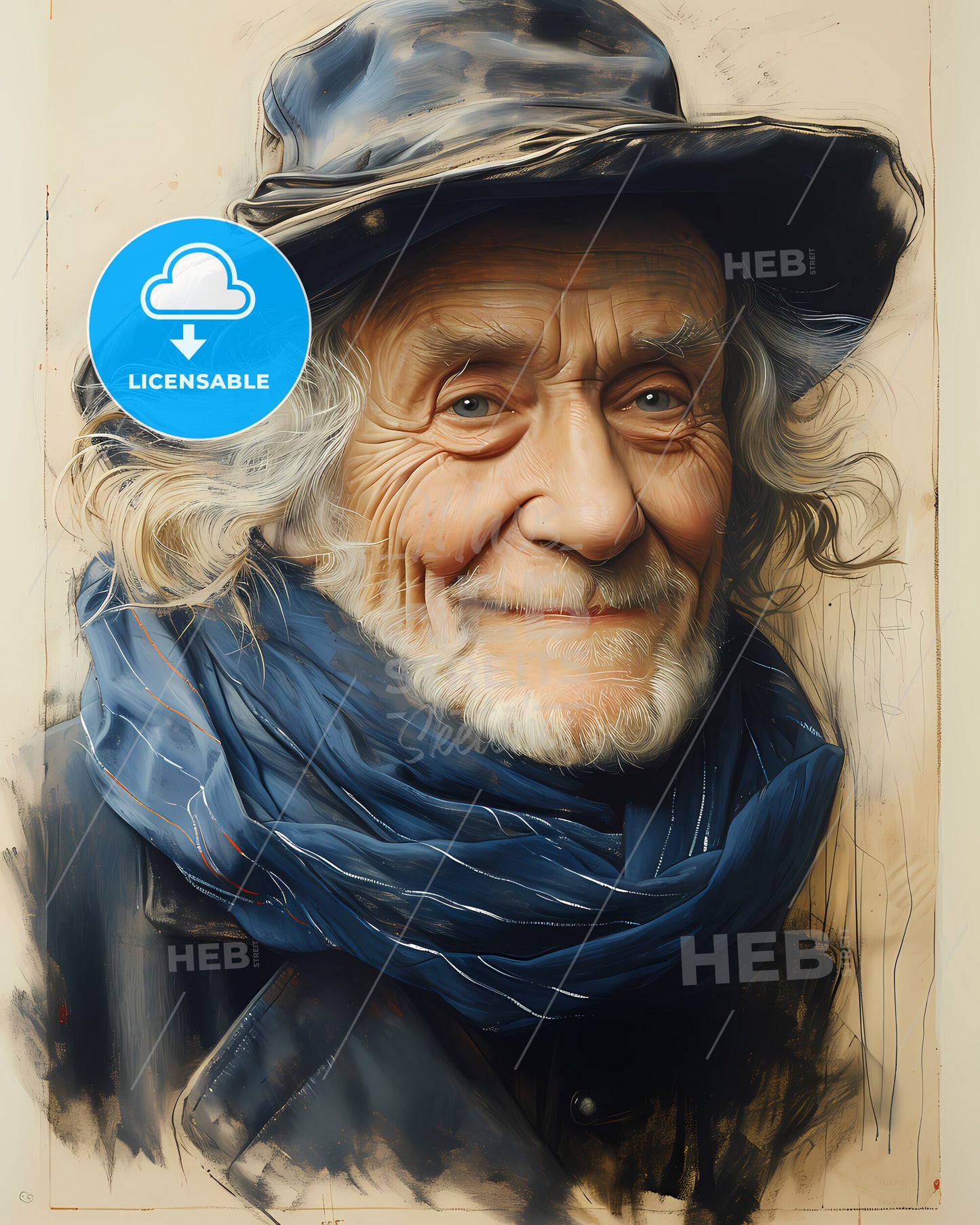 Jan, van Eyck, c. 1390 - 1441, a man with a hat and scarf