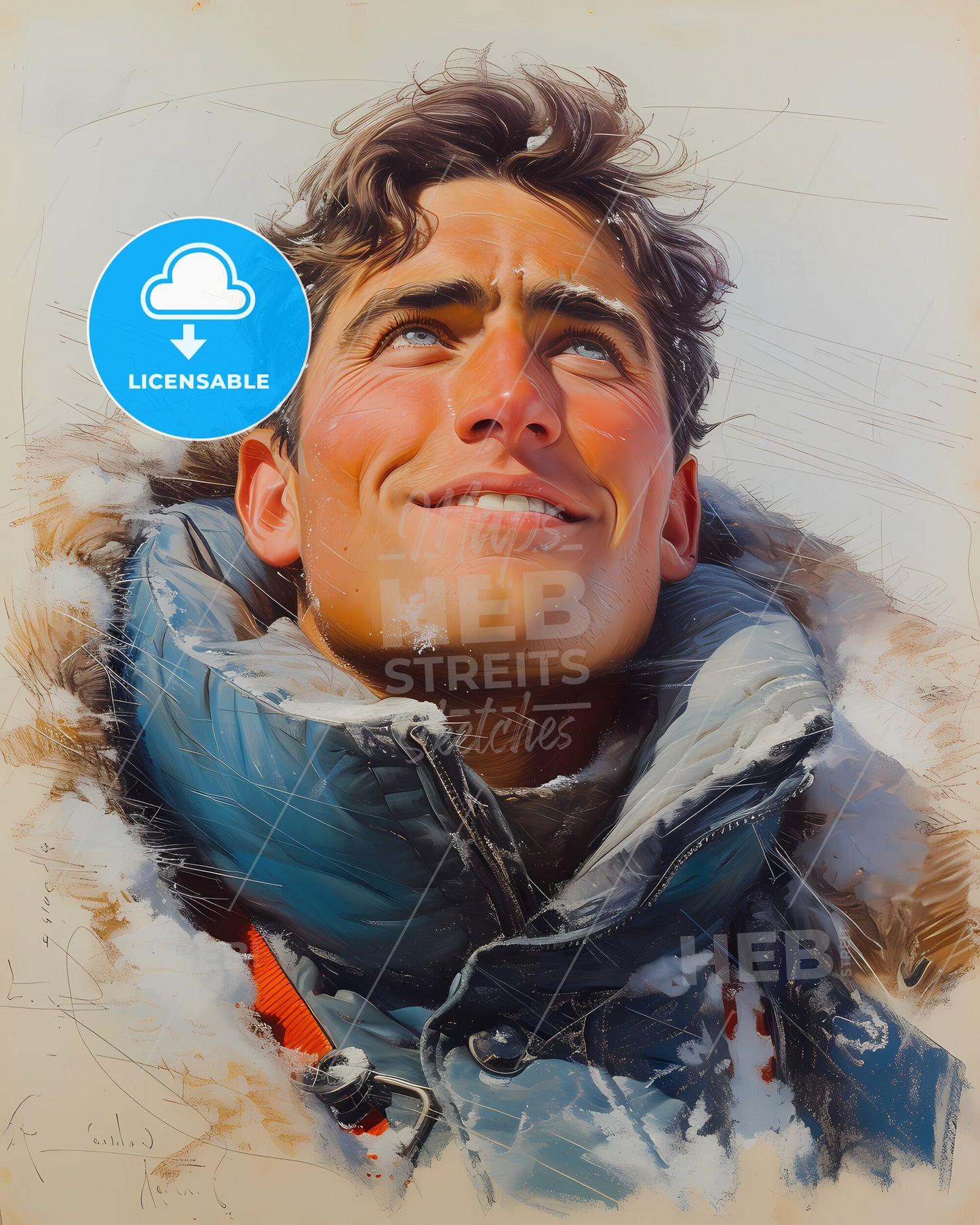 Robert Falcon, Scott, 1868 - 1912, a man in a coat looking up