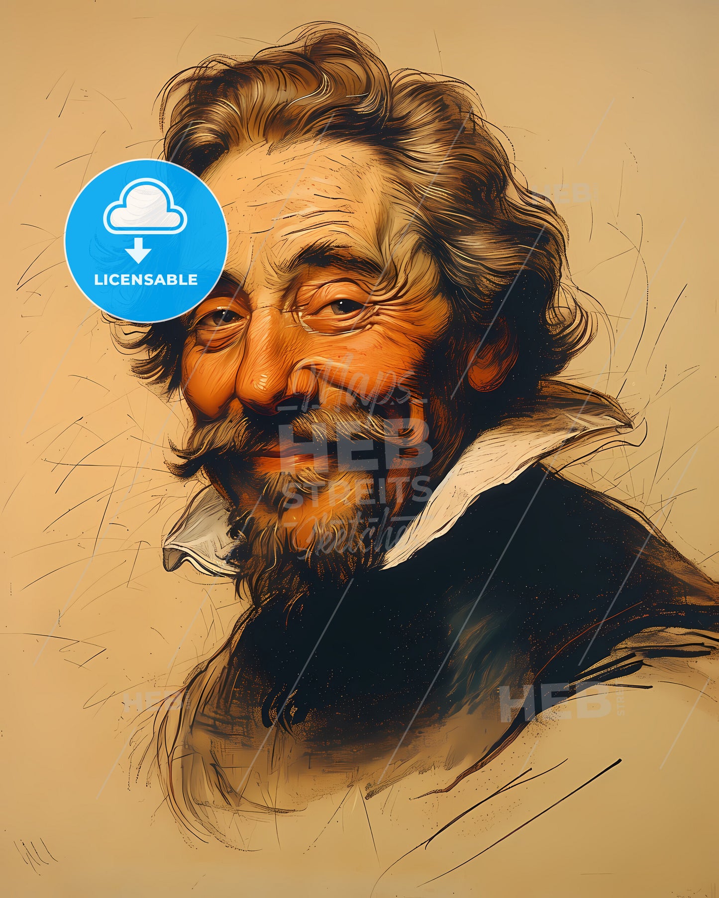 Sir Thomas, Browne, 1605 - 1682, a man with a beard and mustache