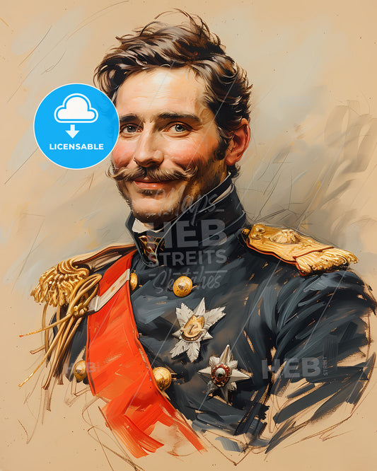 Louis-Napoleon, Bonaparte, 1808 - 1873, a man in a military uniform