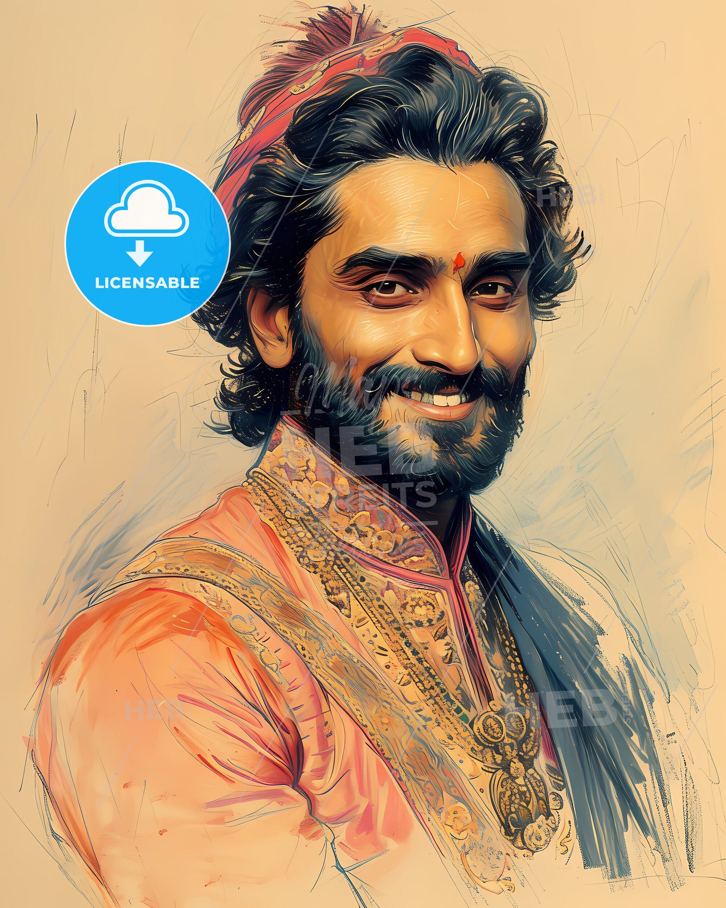 Shah, Jahan, 1592 - 1666, a man smiling for the camera