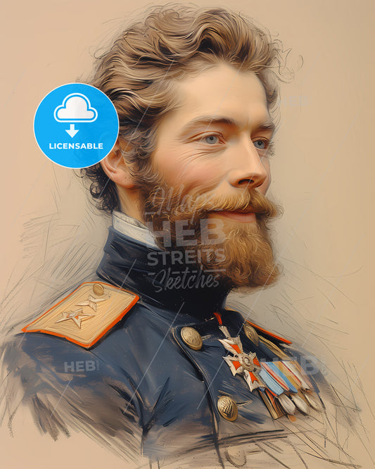Tsar, Alexander II, 1818 - 1881, a man in a military uniform