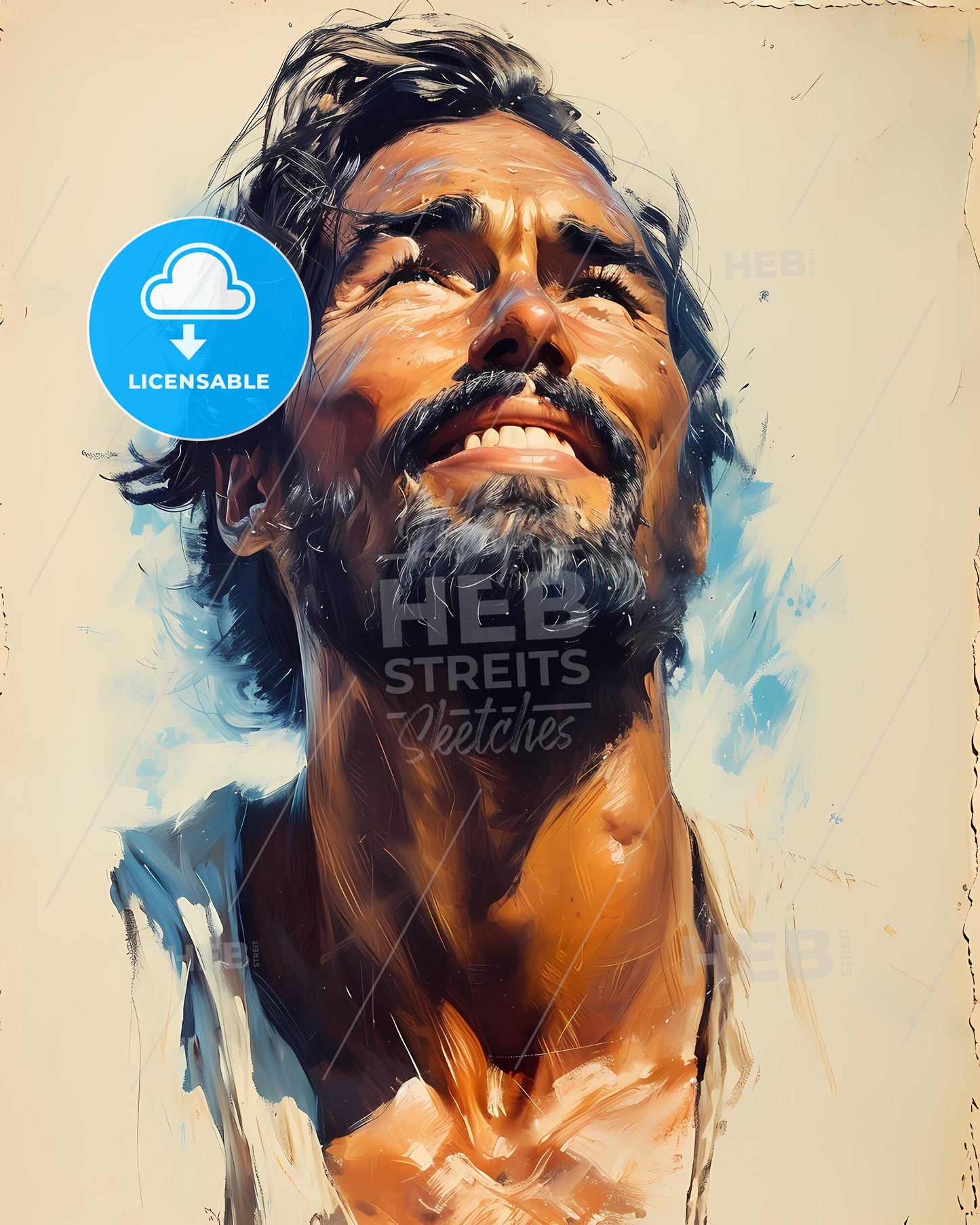 Hanno, the Navigator, c. 500 BCE - Unknown, a man looking up with his eyes closed