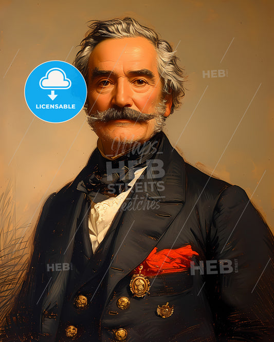 Porfirio, DÍaz, 1830 - 1915, a man with a mustache and a suit