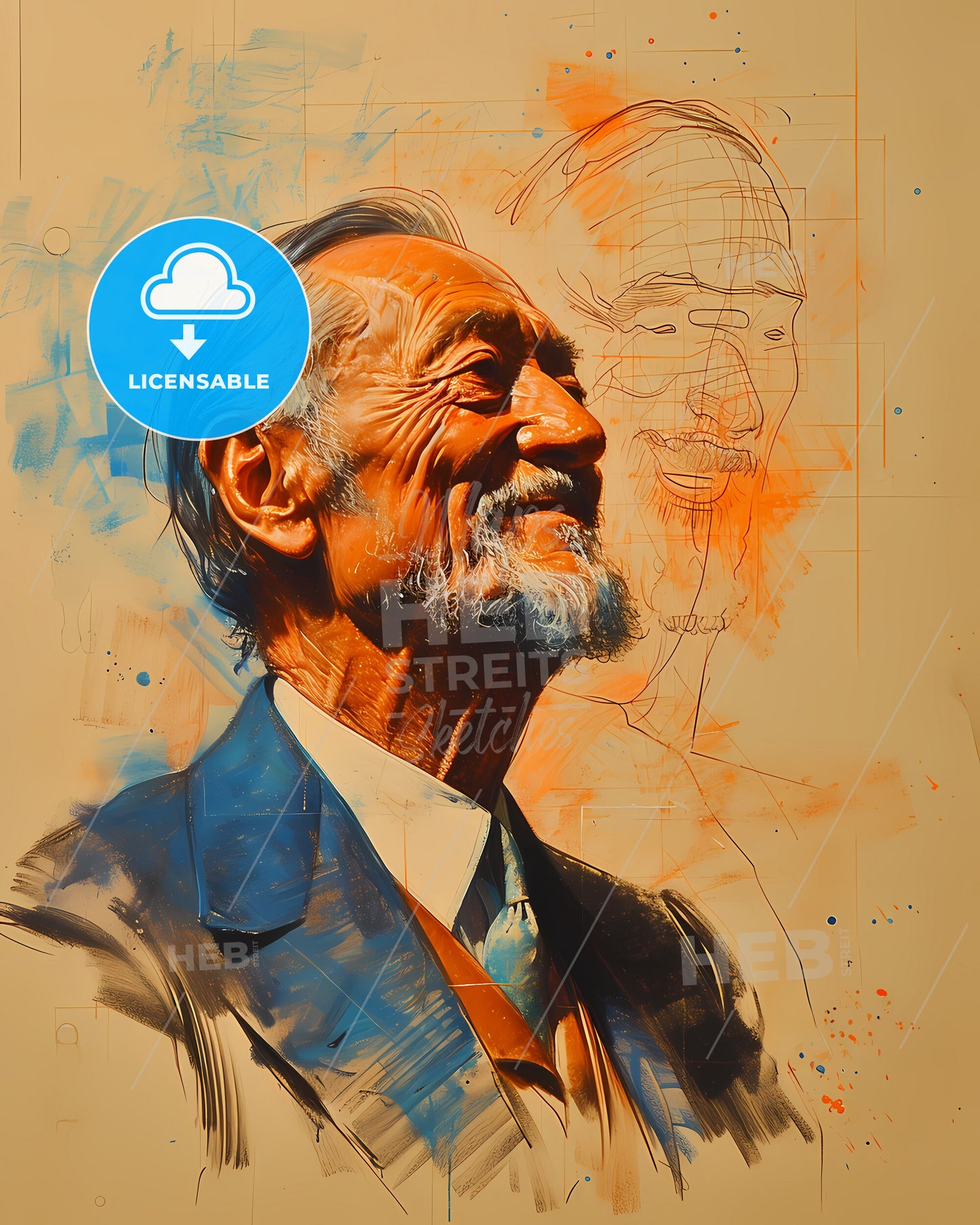 Auguste, Rodin, 1840 - 1917, a man in a suit and tie