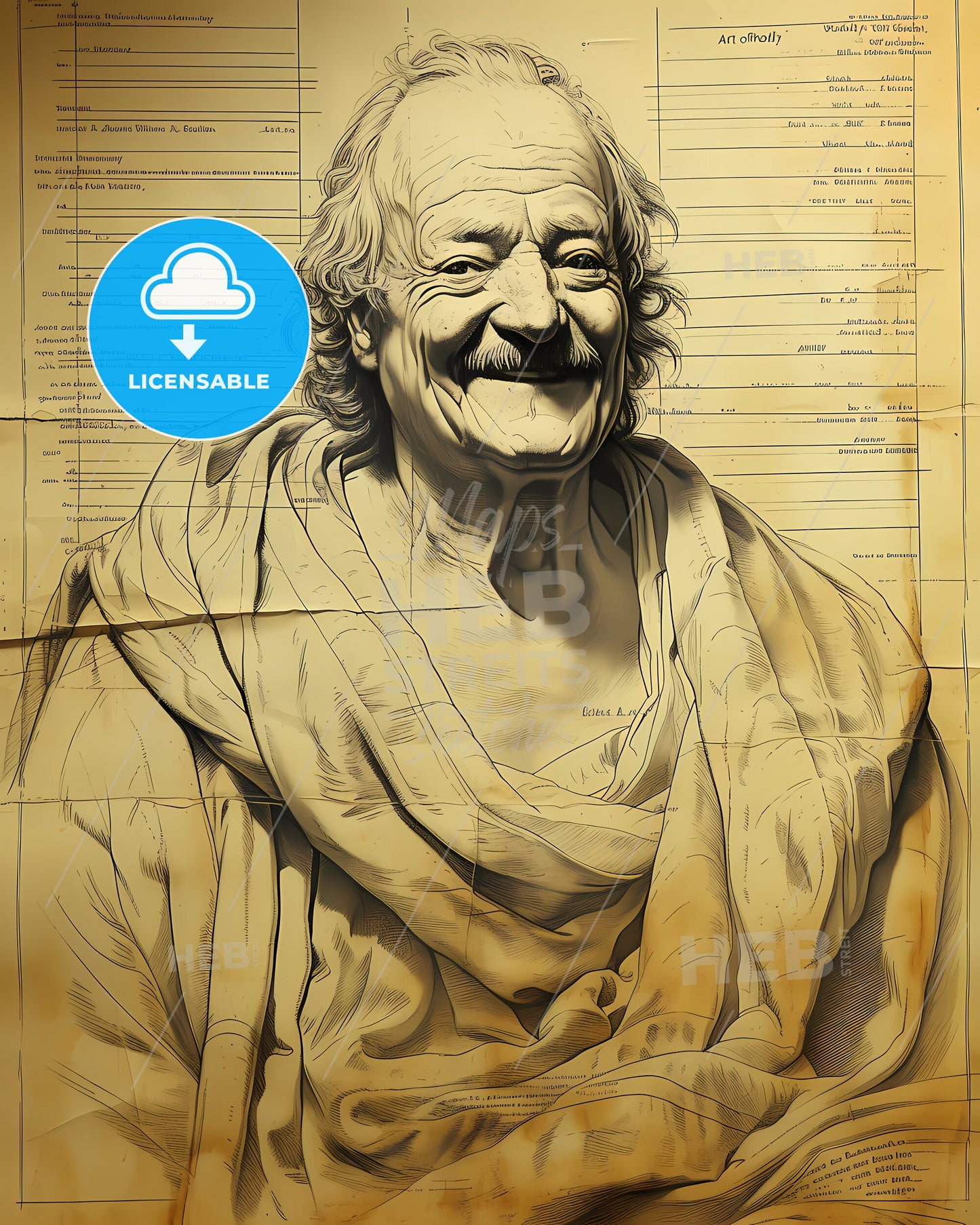 Baltasar, Gracián, 1601 - 1658, a drawing of a man