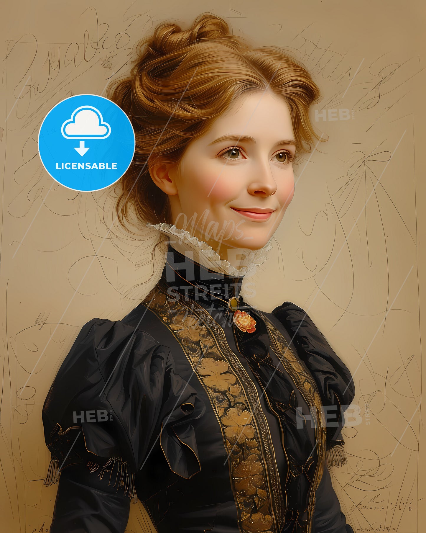 Elizabeth, Garrett Anderson, 1836 - 1917, a woman in a black dress