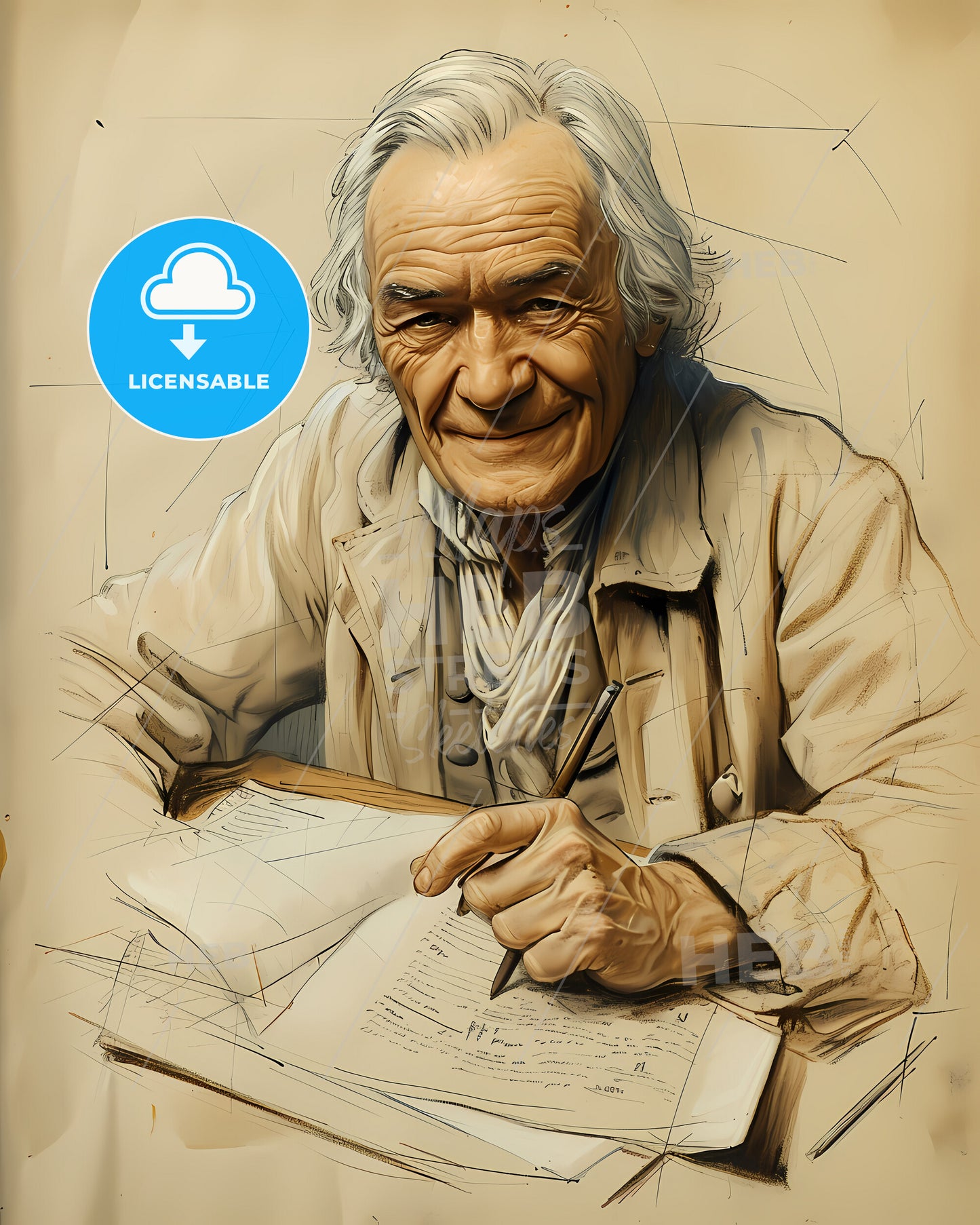 James, Boswell, 1740 - 1795, a man holding a pencil and paper