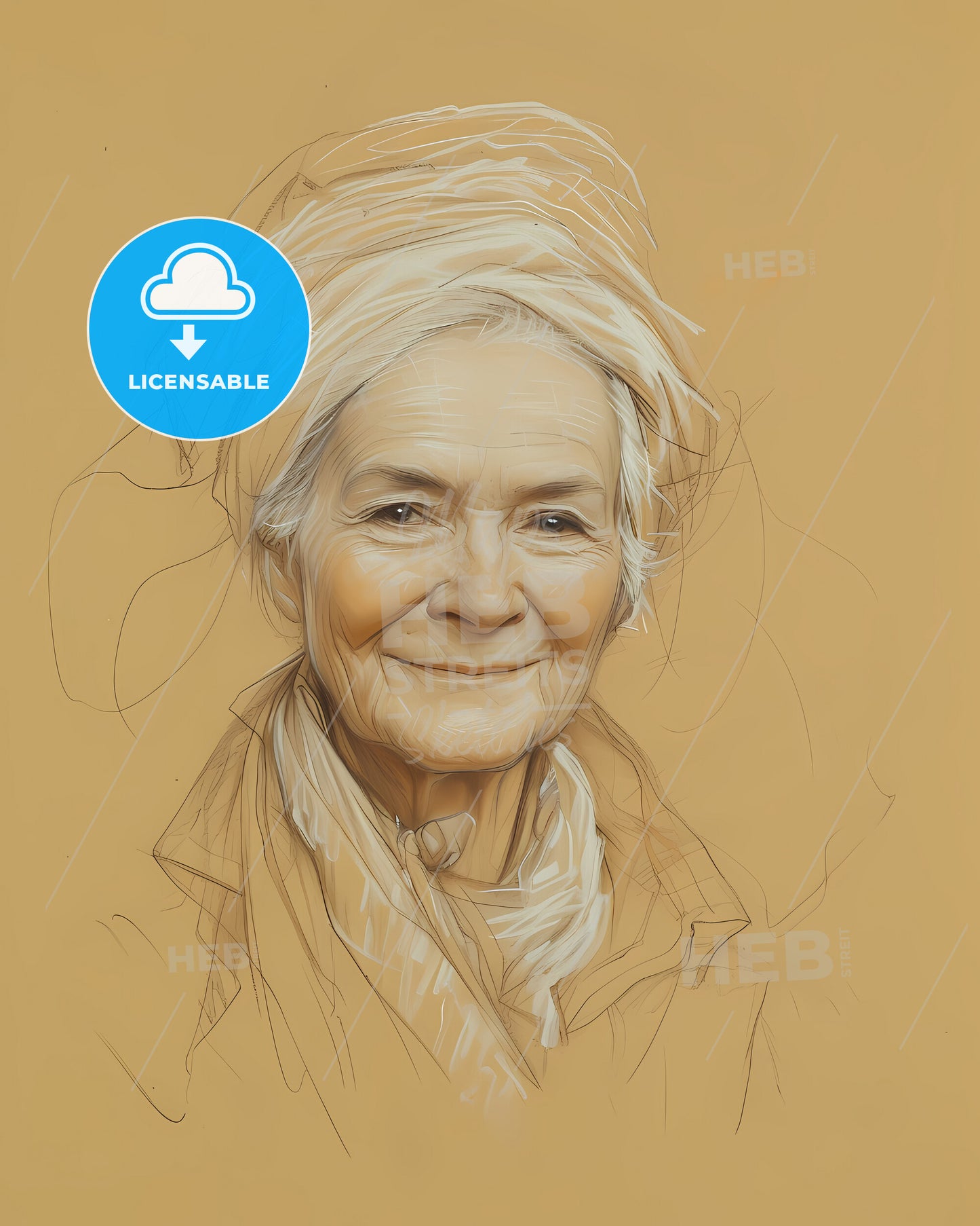 Mary, Astell, 1666 - 1731, a woman with a scarf on her head