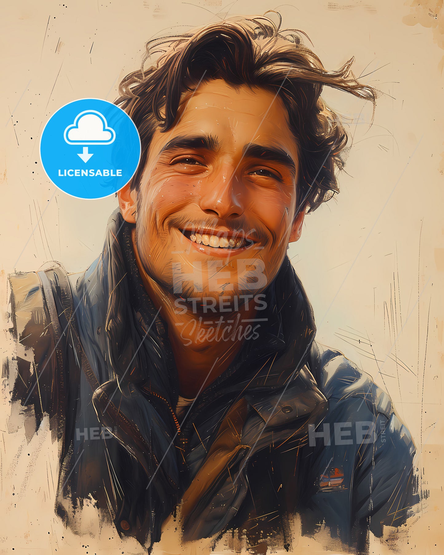 George, Mallory, 1886 - 1924, a man smiling with wind blowing hair