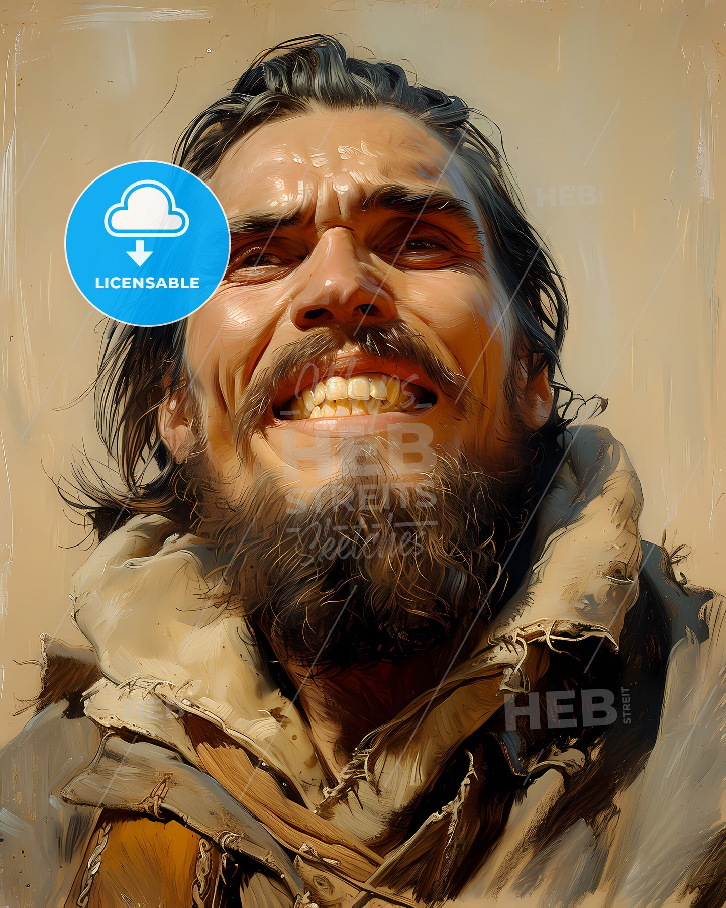 Ivan, the Terrible, 1530 - 1584, a man with a beard smiling