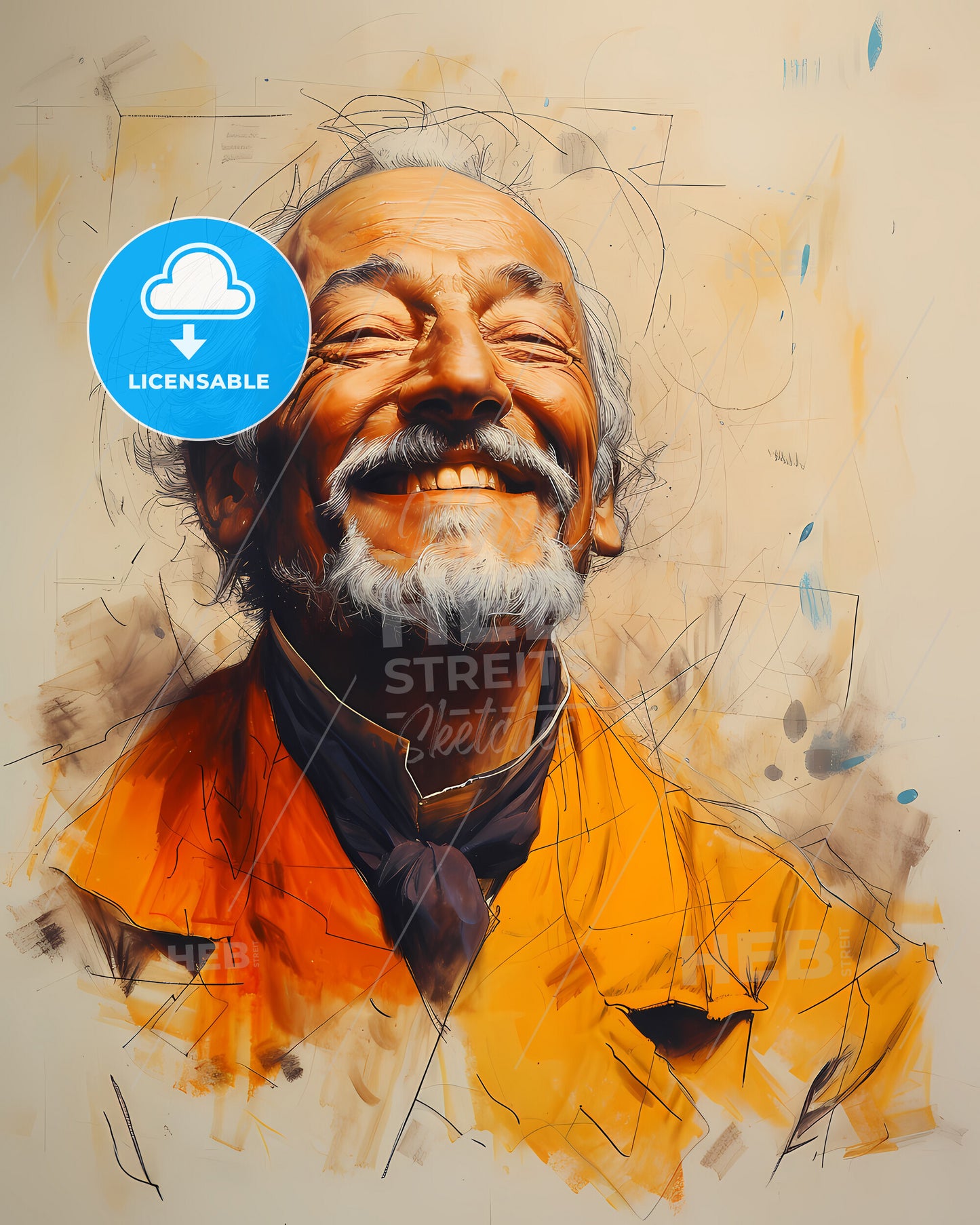 Auguste, Rodin, 1840 - 1917, a man smiling with a beard