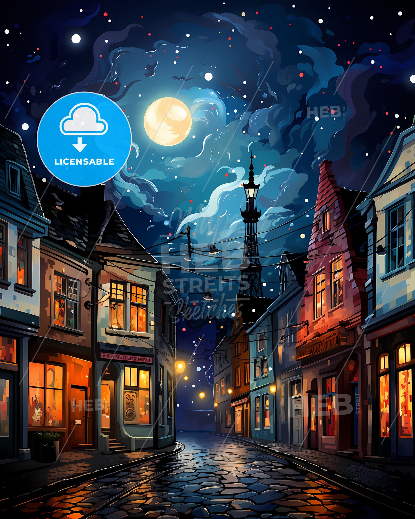 Tilburg, Netherlands, a street with buildings and a tower in the background