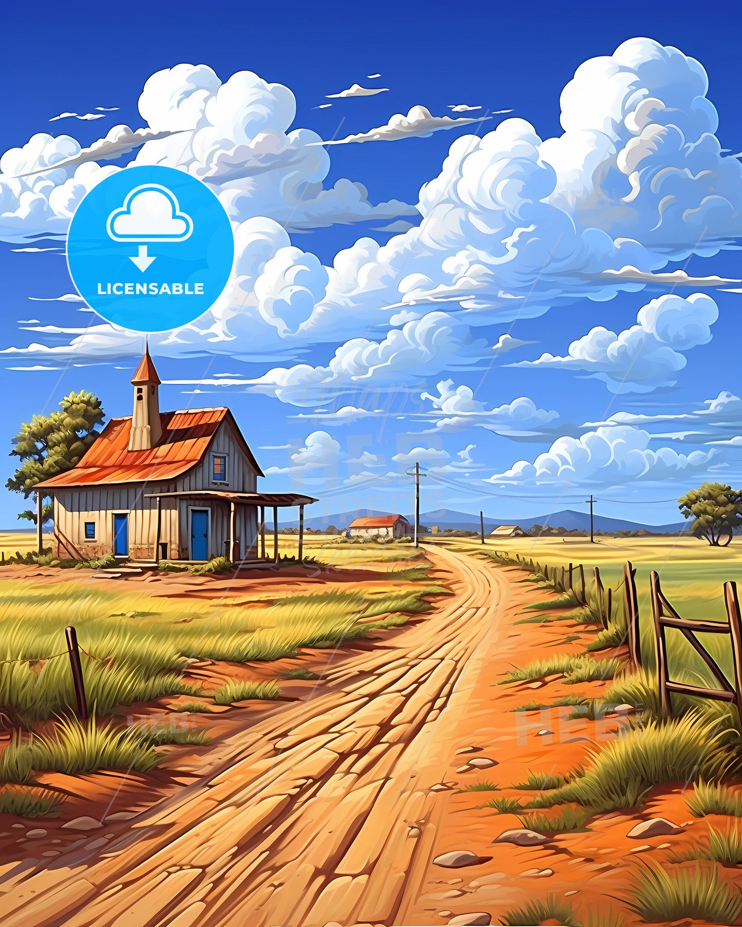 Mission, Texas, a dirt road leading to a house