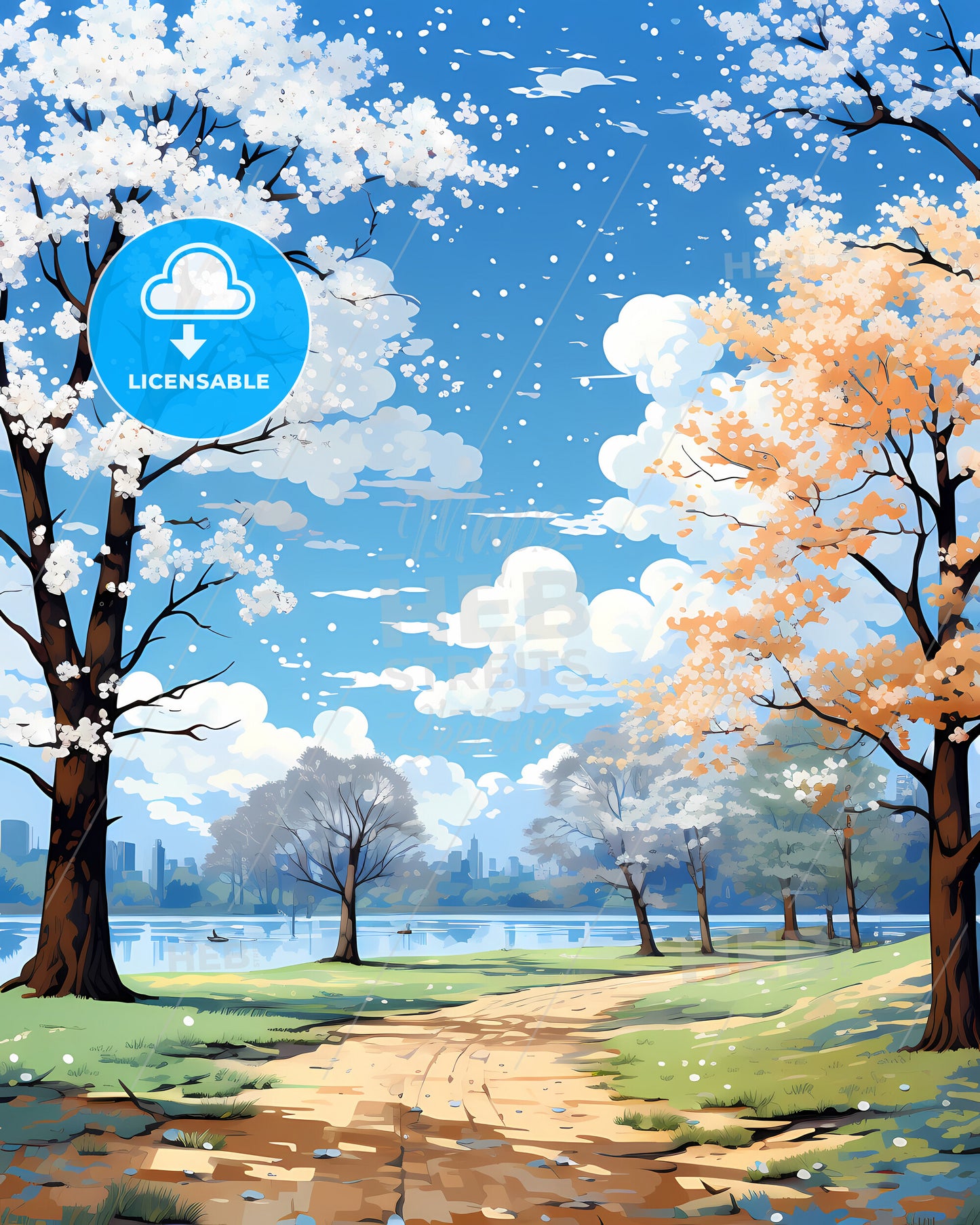 Bolton, North West England, a landscape of a park with trees and a lake