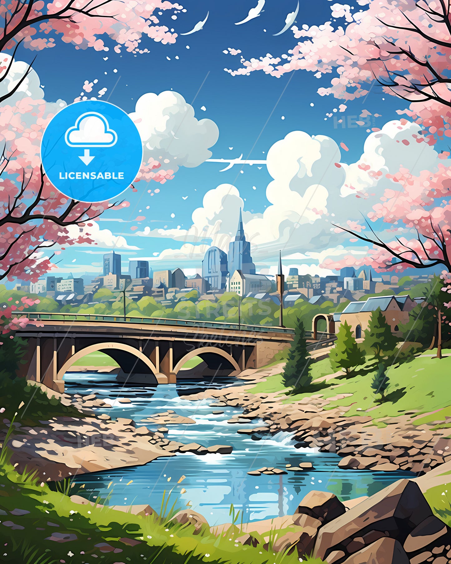 Brooklyn Park, Minnesota, a bridge over a river with a city in the background