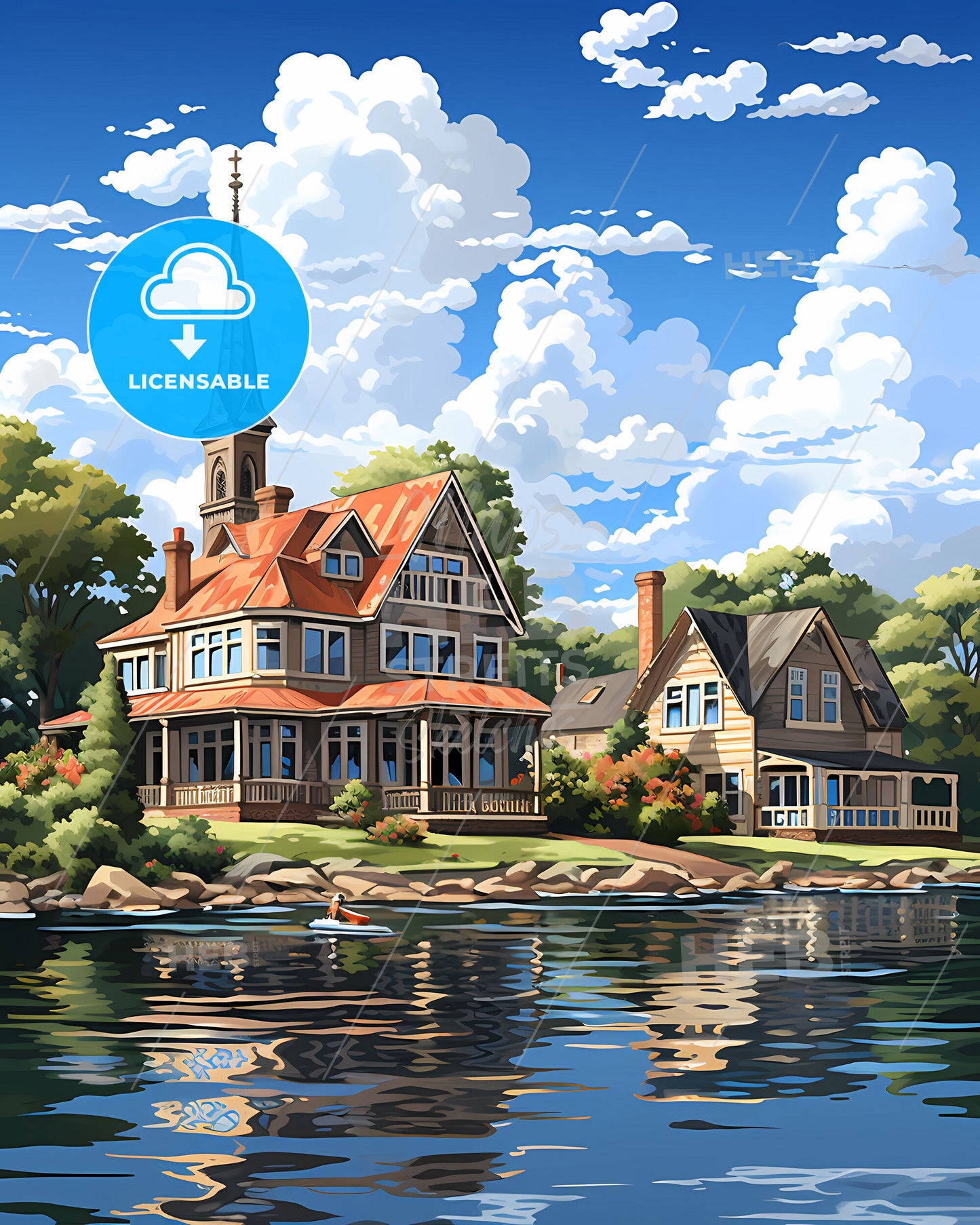 Zwijndrecht, Netherlands, a house on the water