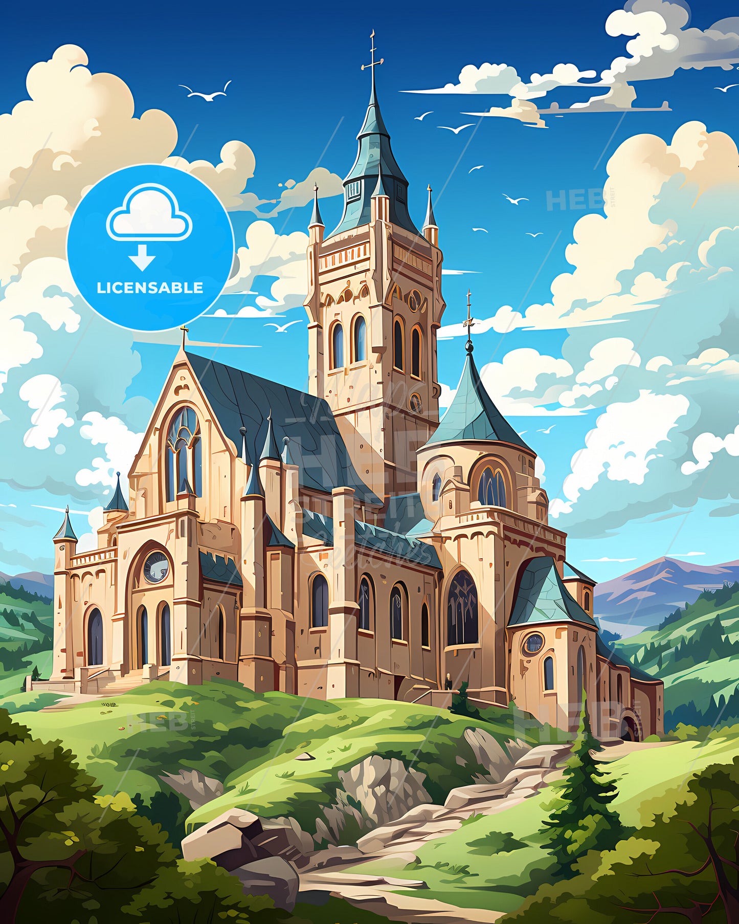 Scranton, Pennsylvania, a castle on a hill