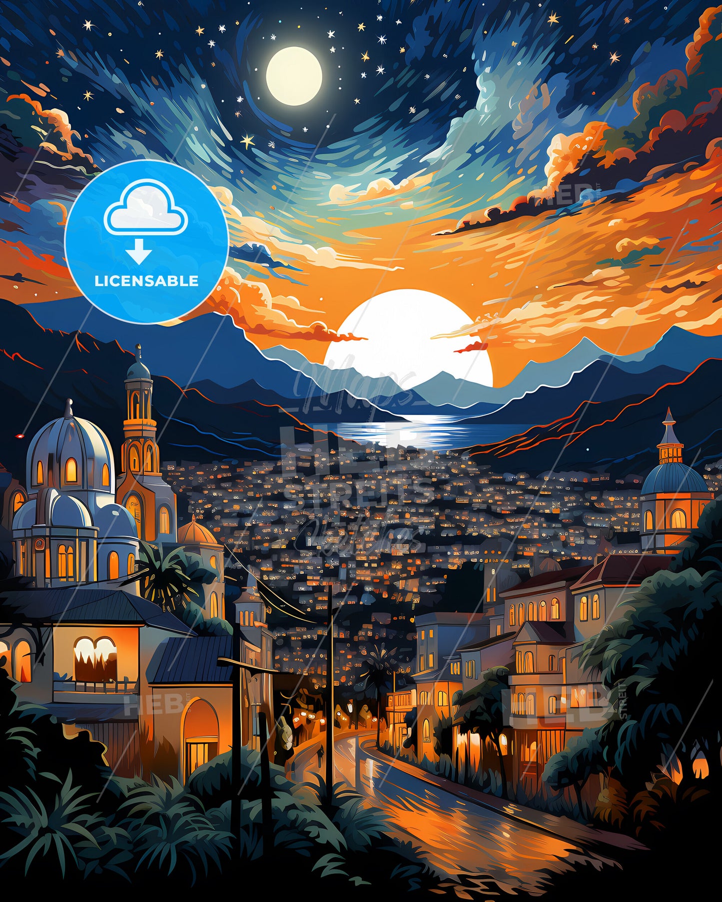 Salerno, Italy, a city with a river and mountains in the background