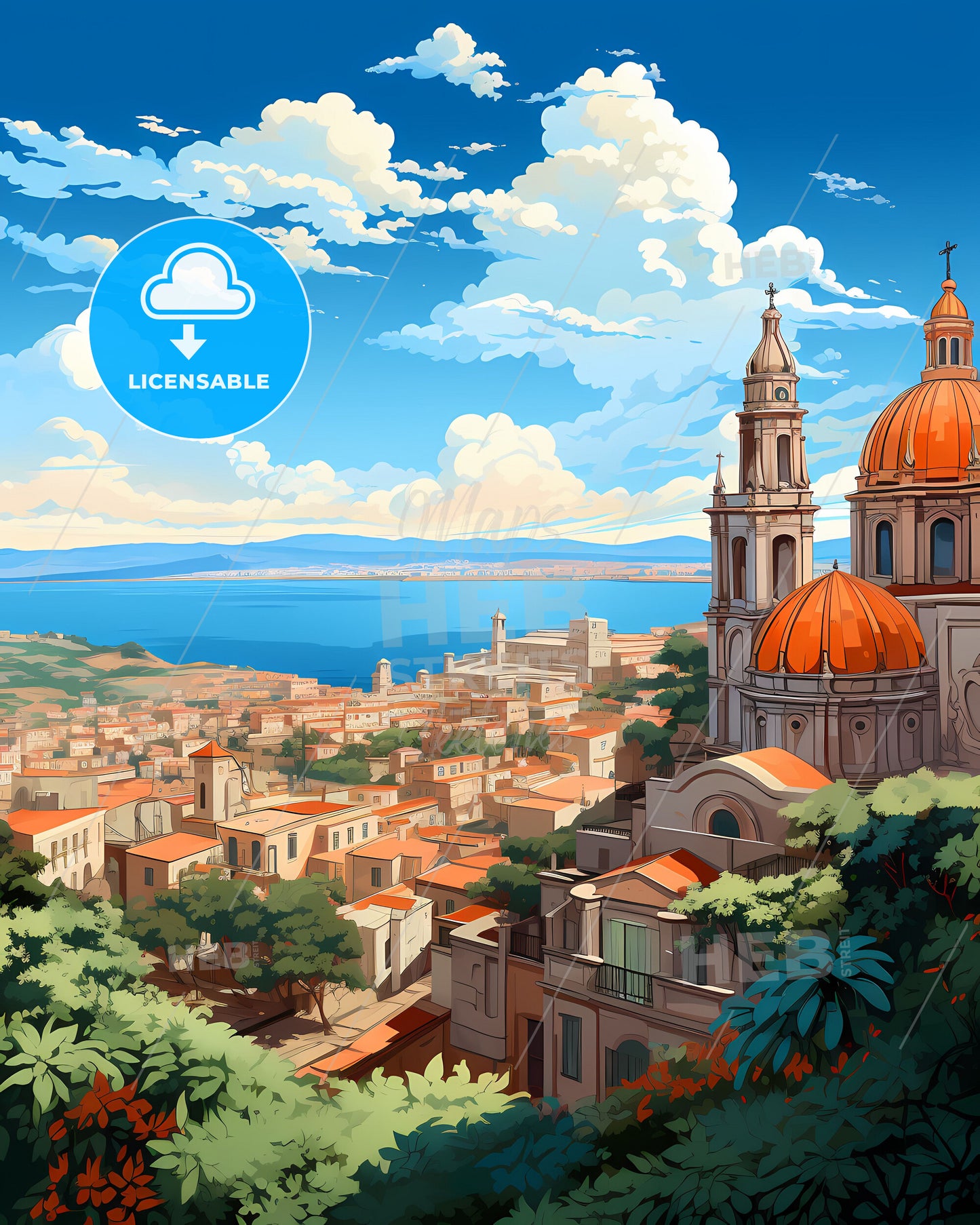 Syracuse, Italy, a city with a large building and a body of water