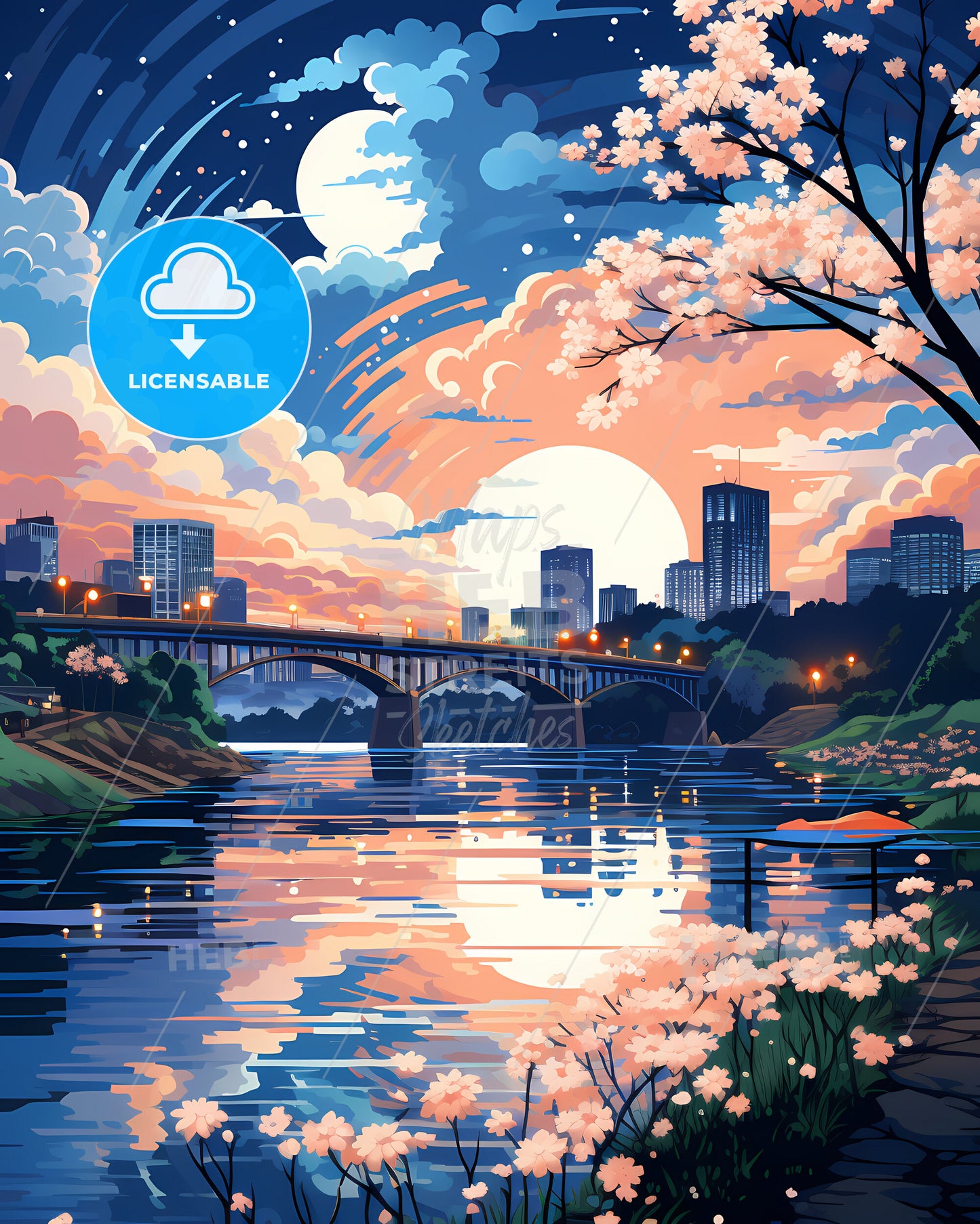 Jonesboro, Arkansas, a bridge over a river with a city in the background