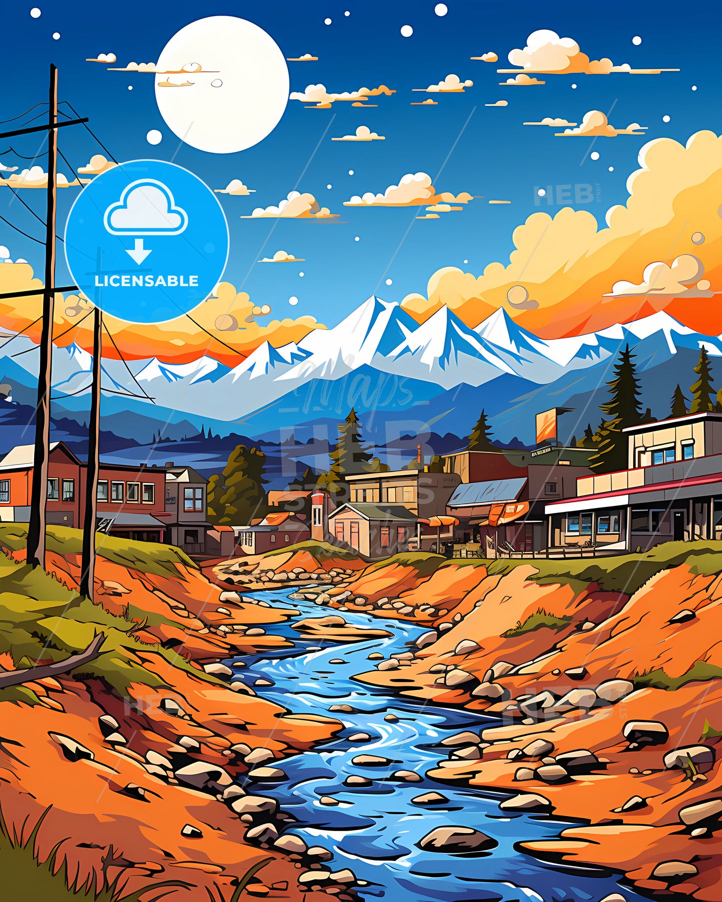 Emmen, Netherlands, a river running through a town