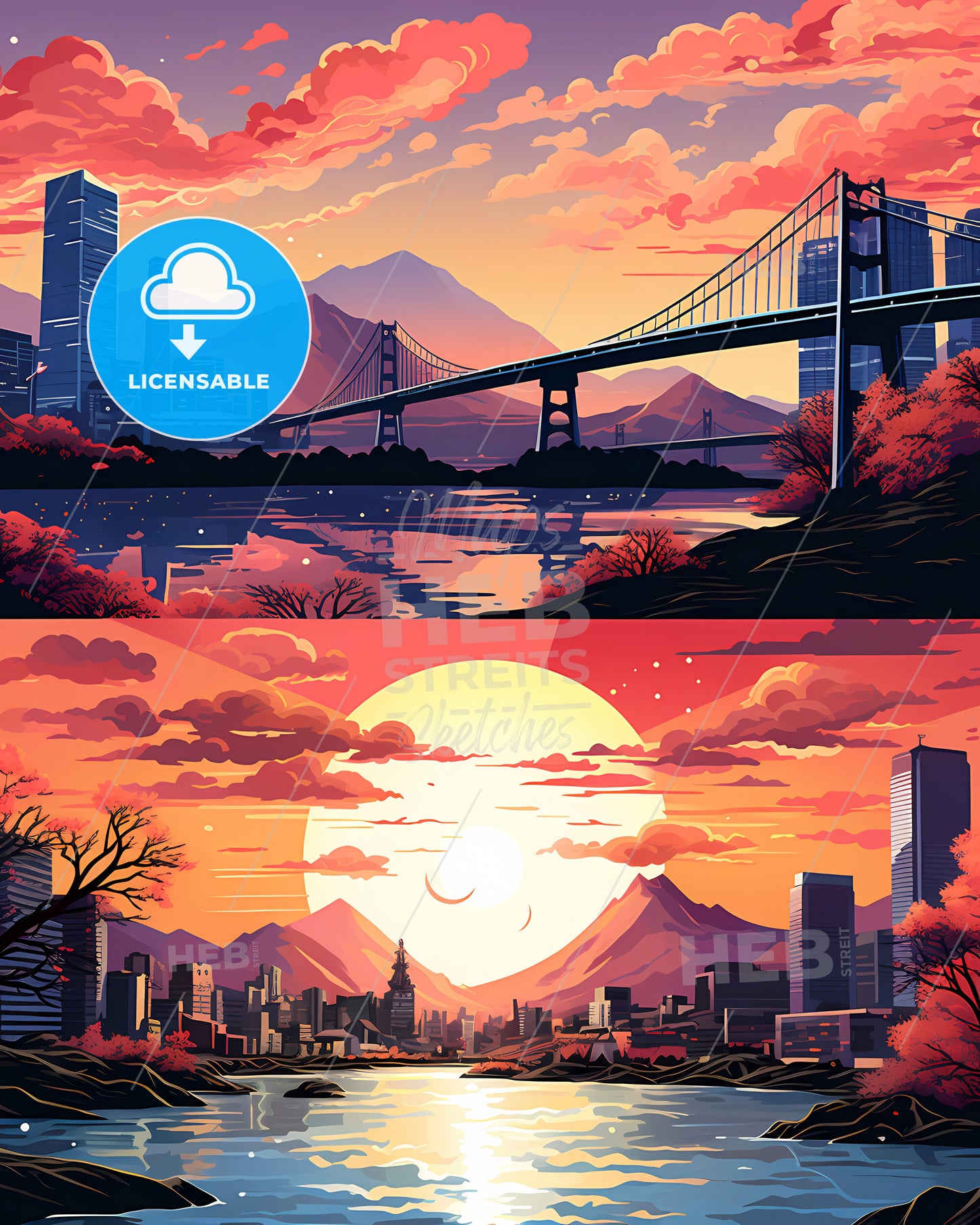 Stavanger, Norway, a bridge over a river and a city