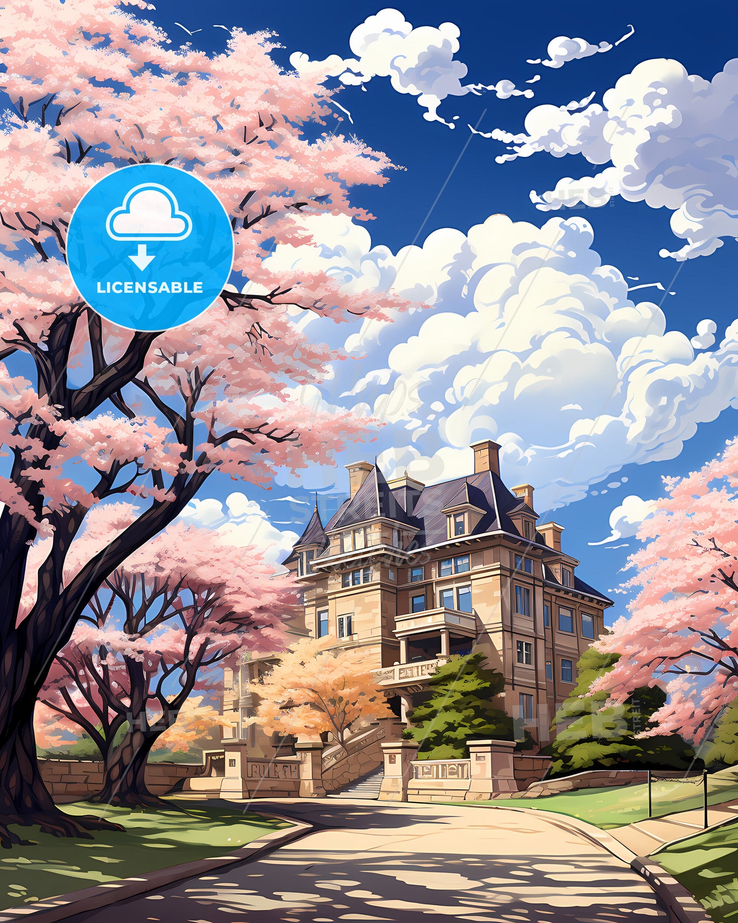 Sioux Falls, South Dakota, a house with trees and a path