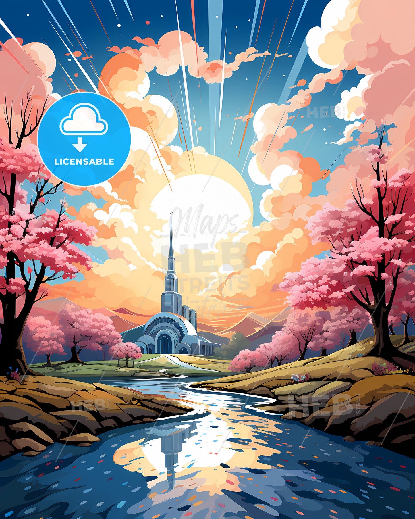 South Jordan, Utah, a river running through a city