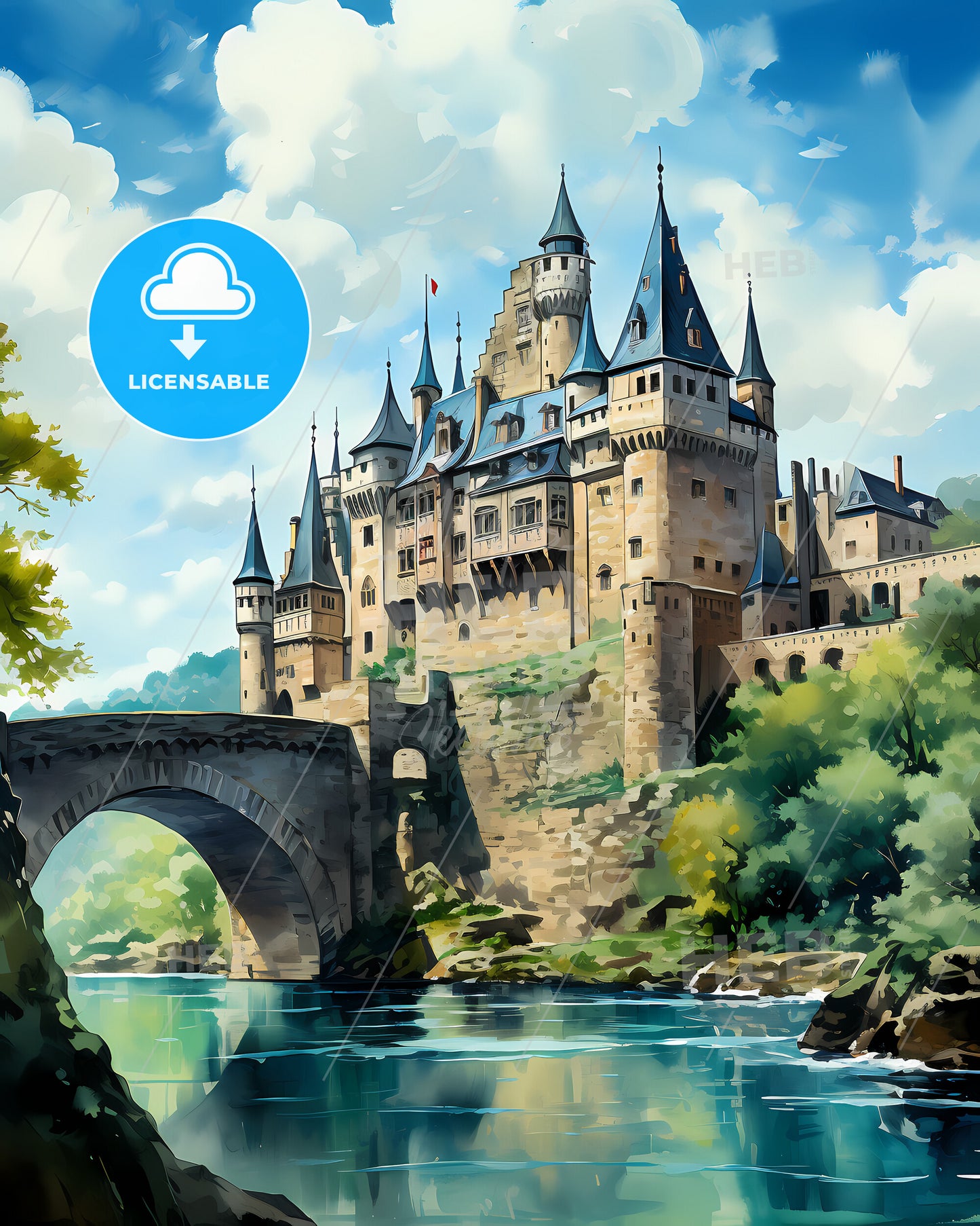 Luxembourg City, Luxembourg, a castle with a bridge over a river