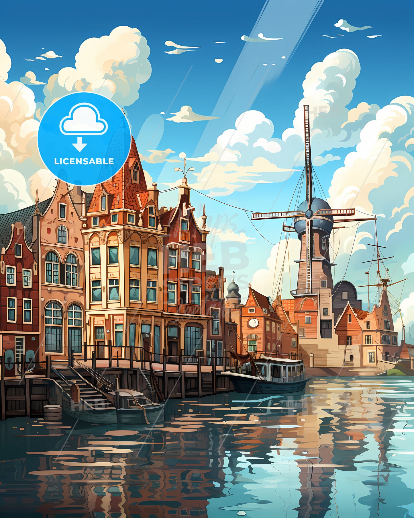 Nissewaard, Netherlands, a water next to a city