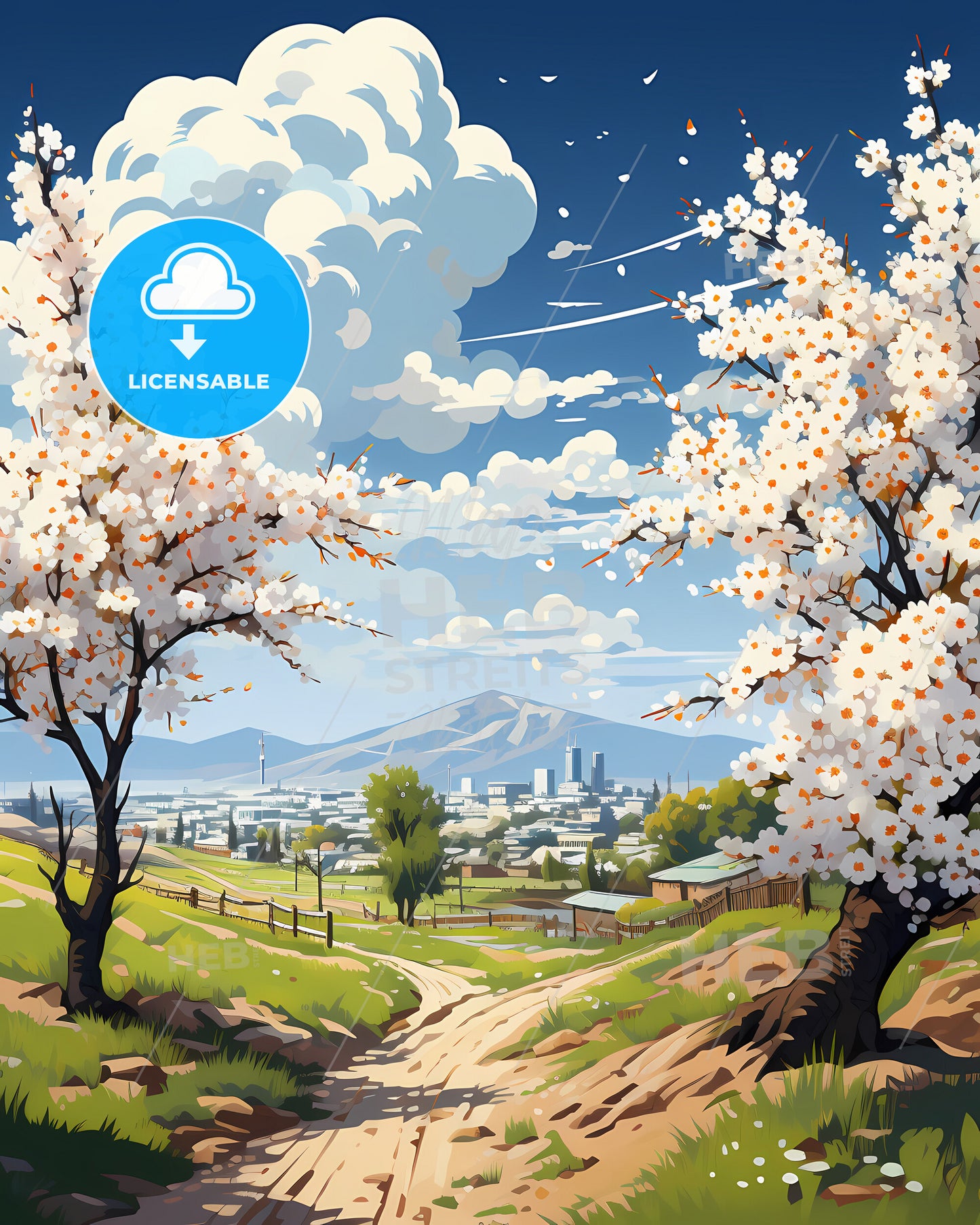 Aktobe, Kazakhstan, a landscape with trees and a road