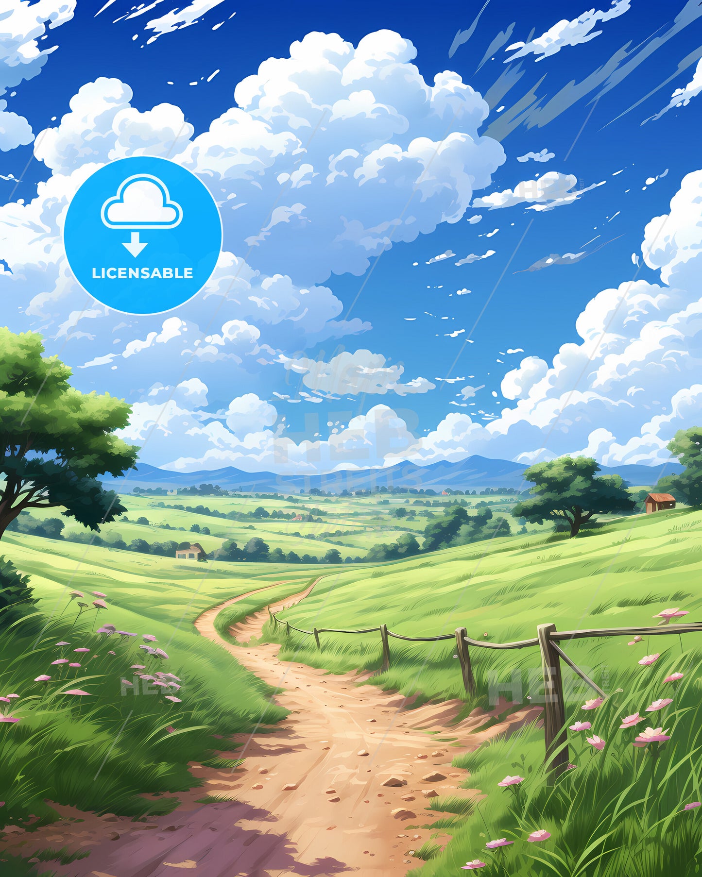 Council Bluffs, Iowa, a dirt road through a grassy field