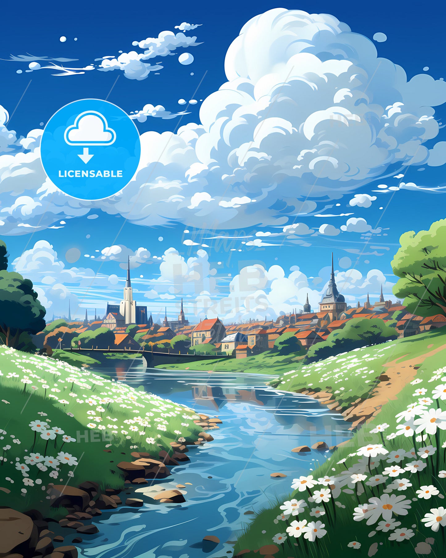 Leeds, Yorkshire and the Humber, a river running through a town