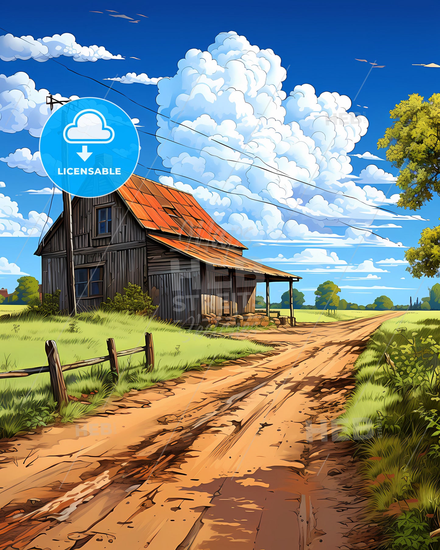 Barneveld, Netherlands, a house on a dirt road