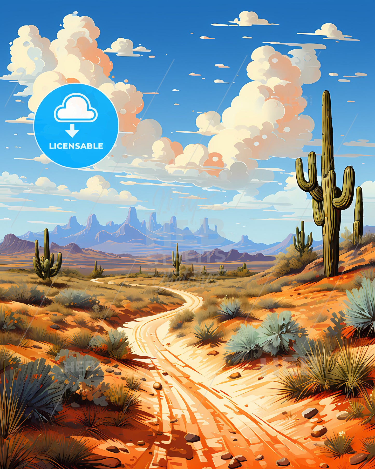 Buckeye, Arizona, a dirt road through a desert