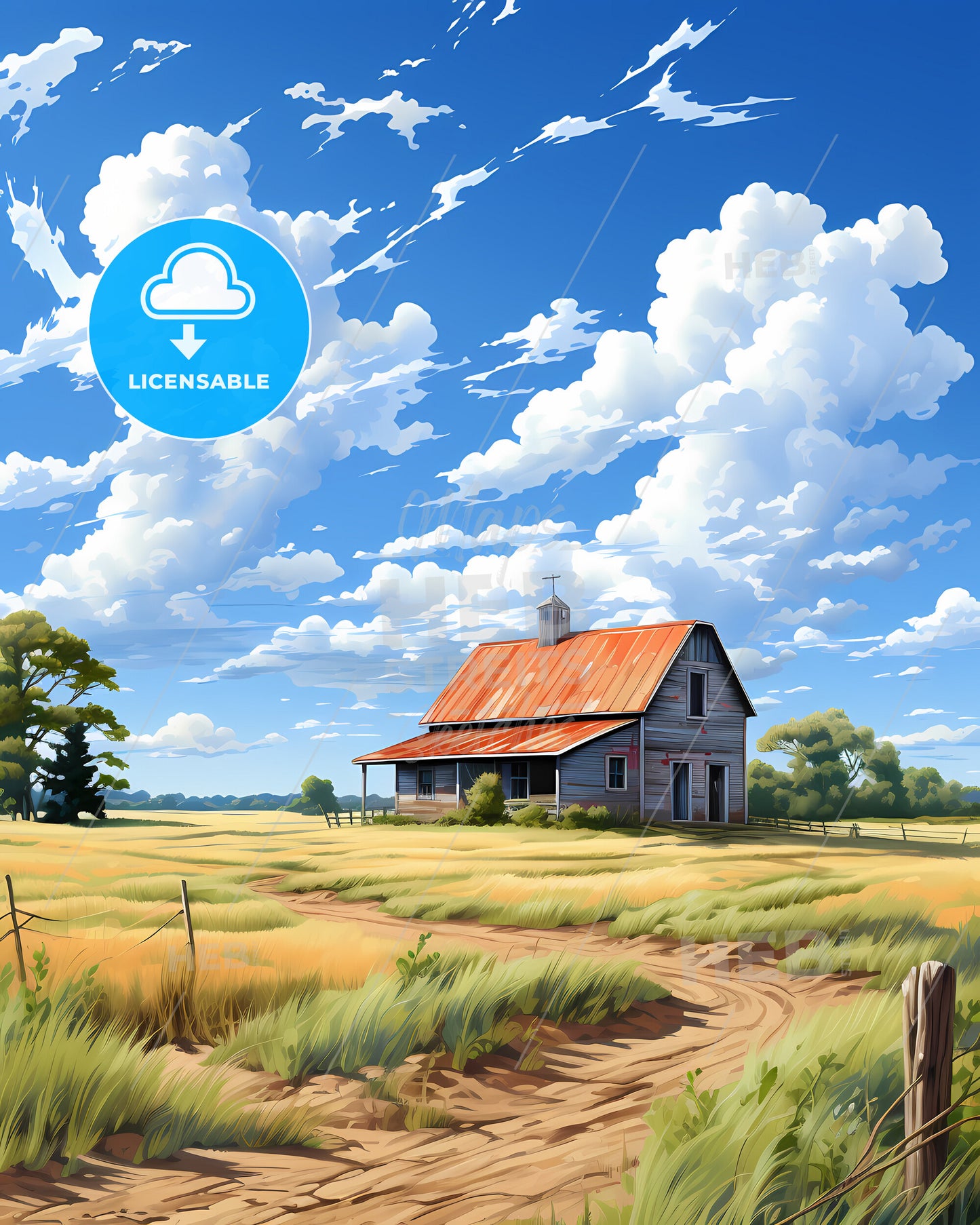 Steenwijkerland, Netherlands, a house in a field