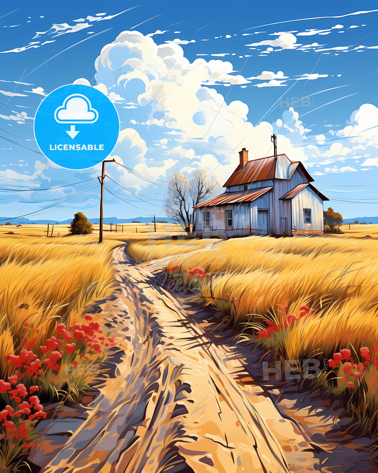 Schuchinsk, Kazakhstan, a dirt road leading to a house