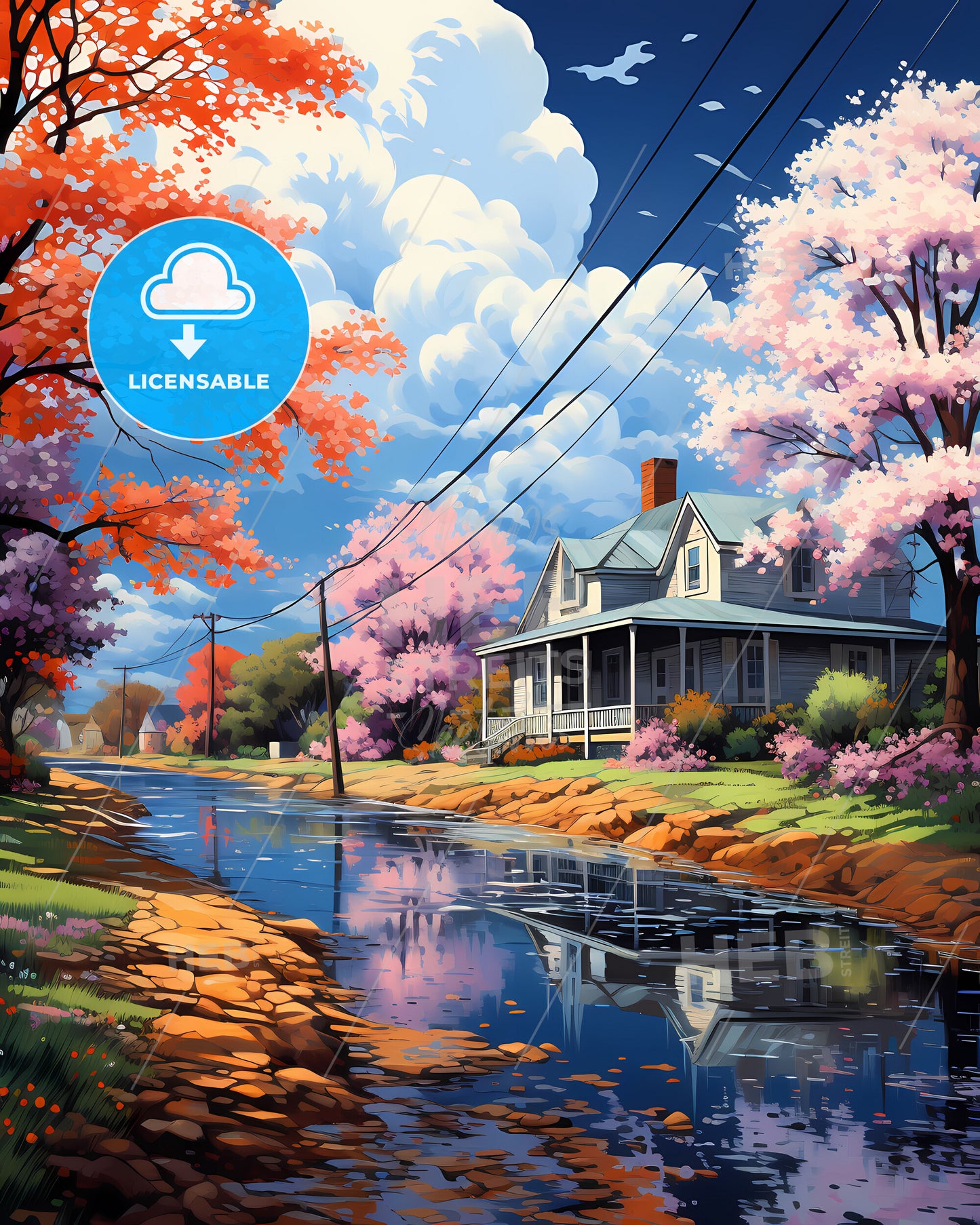 Lafayette, Louisiana, a house next to a river