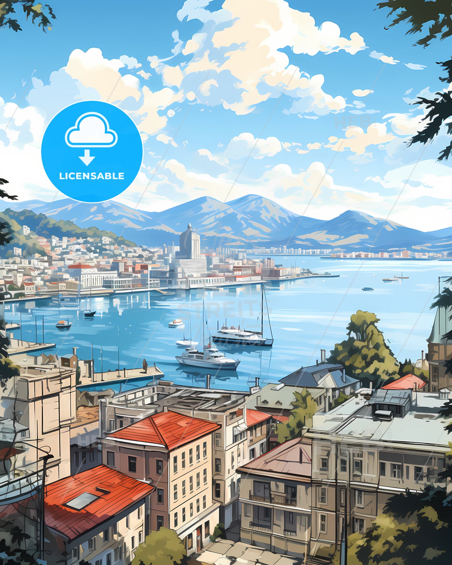 Bergen, Norway, a city with boats in water