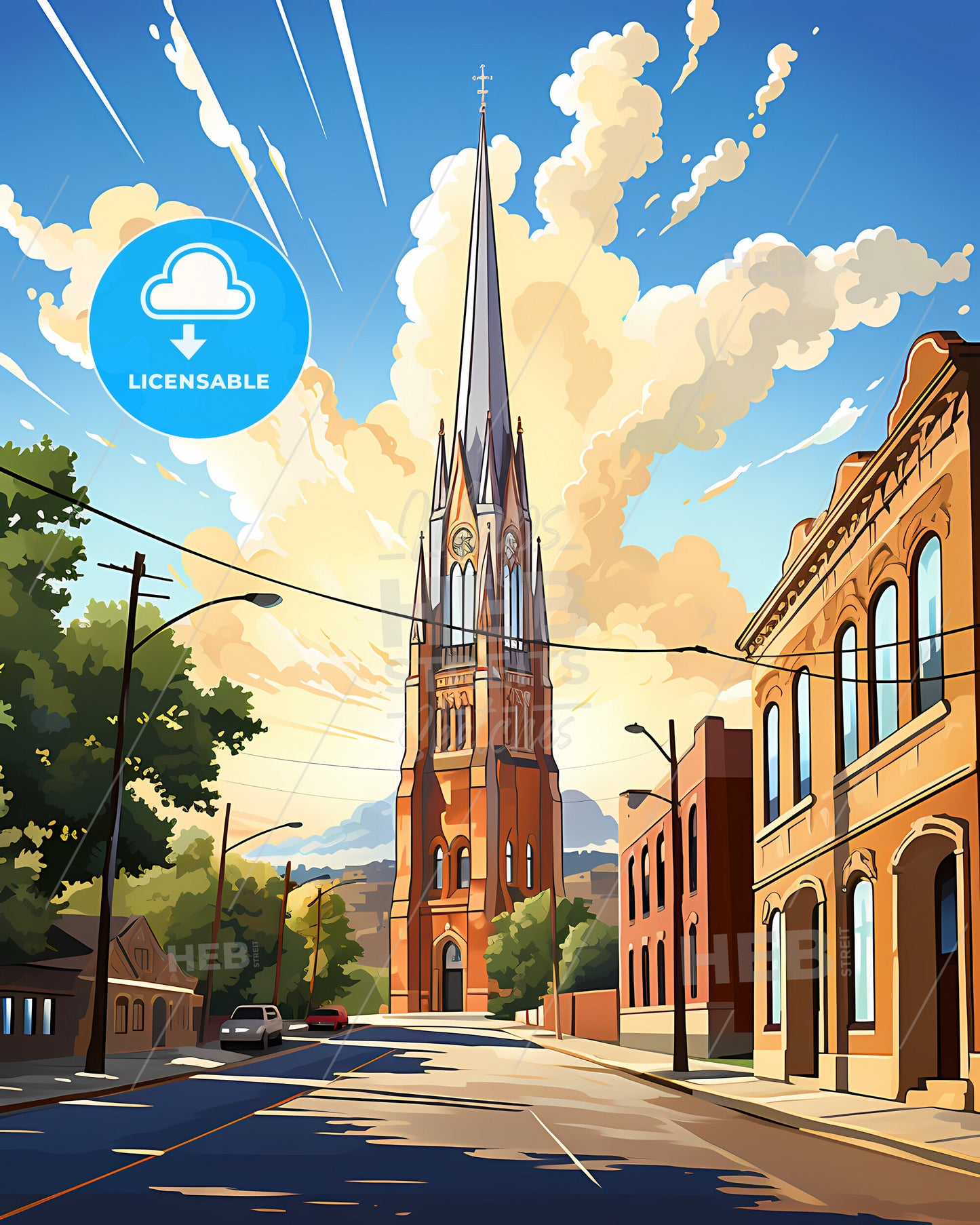 Dundee, Dundee, a tall tower in a city